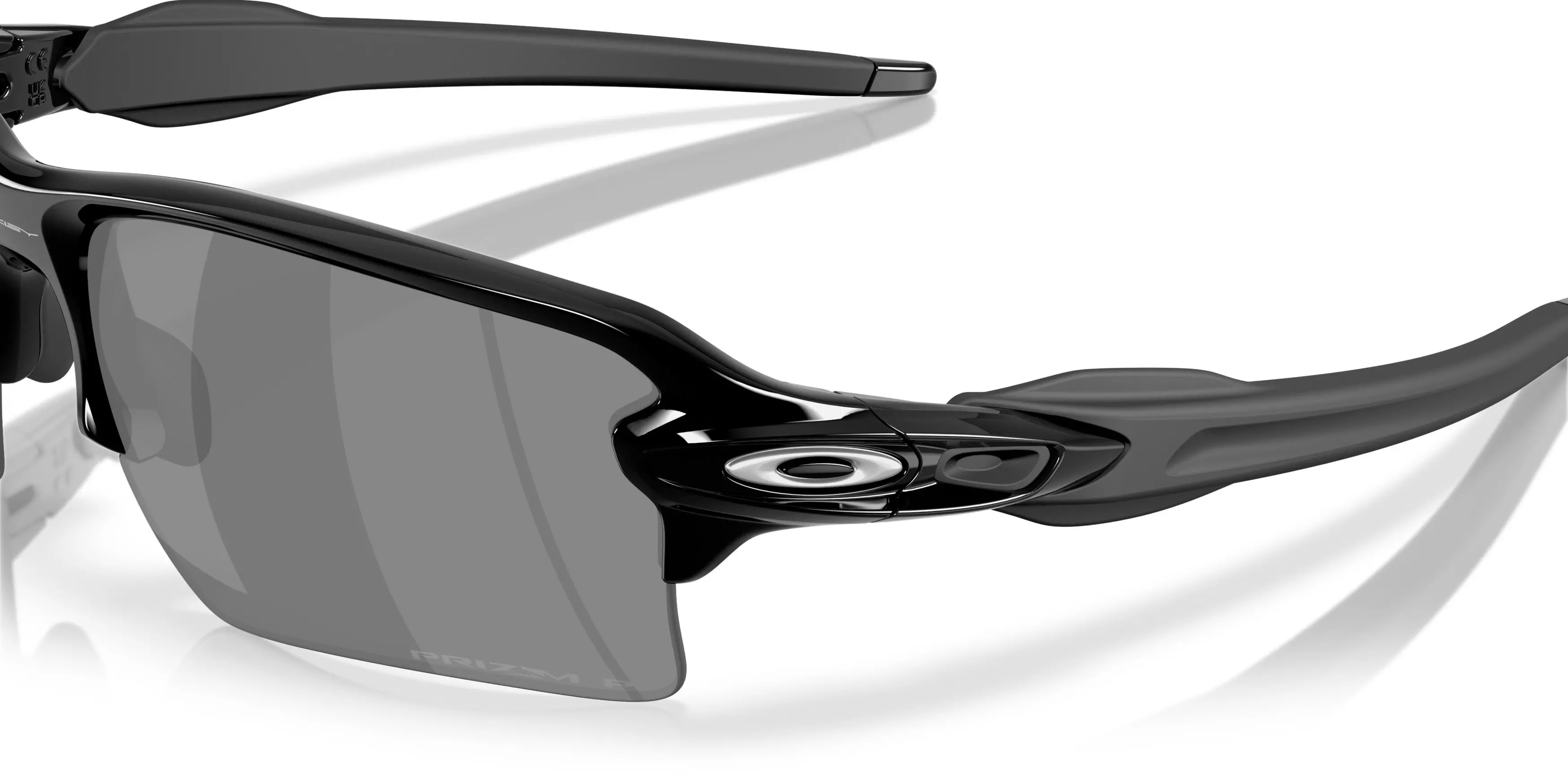 Oakley Flax 2.0 XXL Prizm Black Polarized Sunglasses - Polished Black - BLACK/GREY