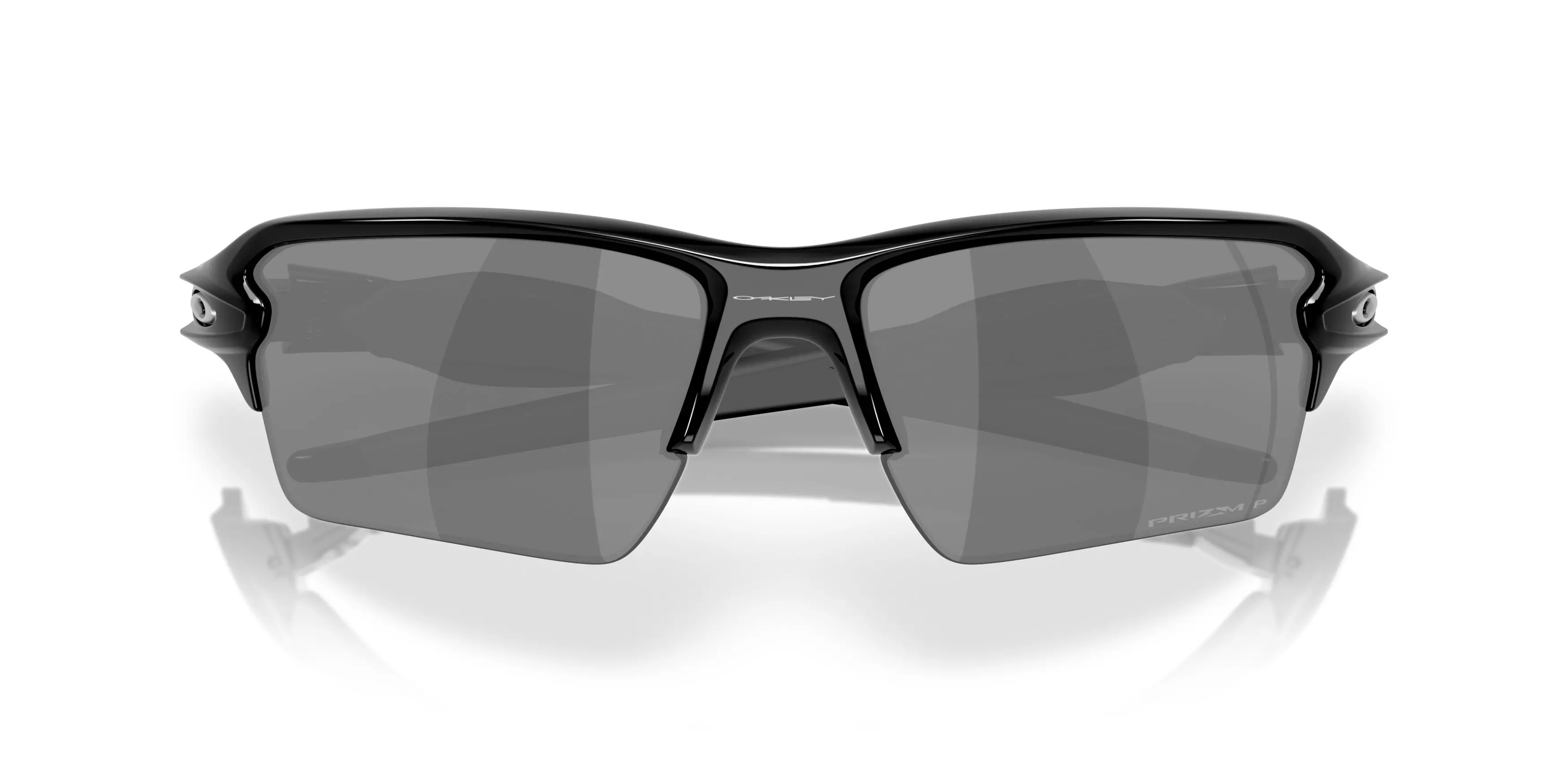 Oakley Flax 2.0 XXL Prizm Black Polarized Sunglasses - Polished Black - BLACK/GREY