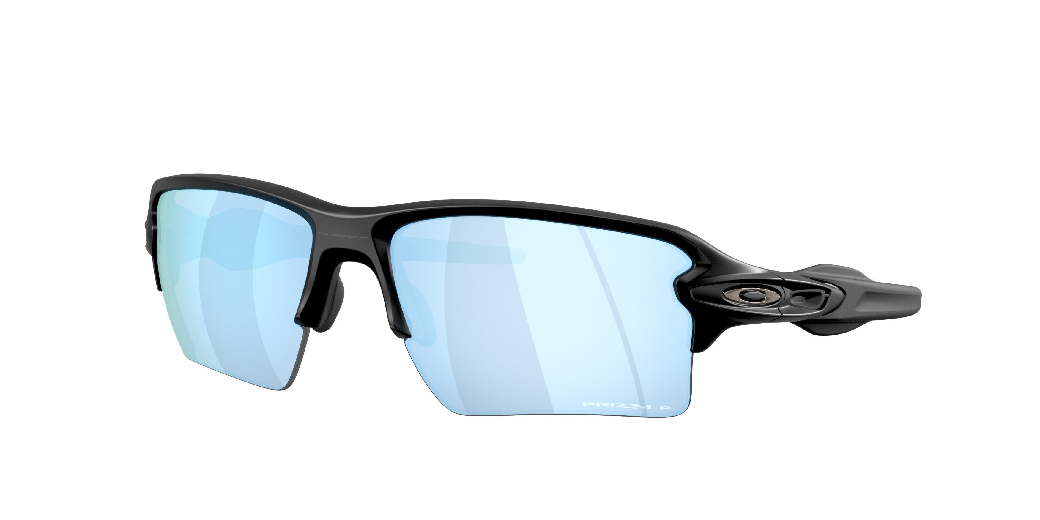 Oakley Flax 2.0 XXL Prizm Deep Water Polarized Sunglasses - Matte Black - BLACK/BLUE Thumbnail View 1
