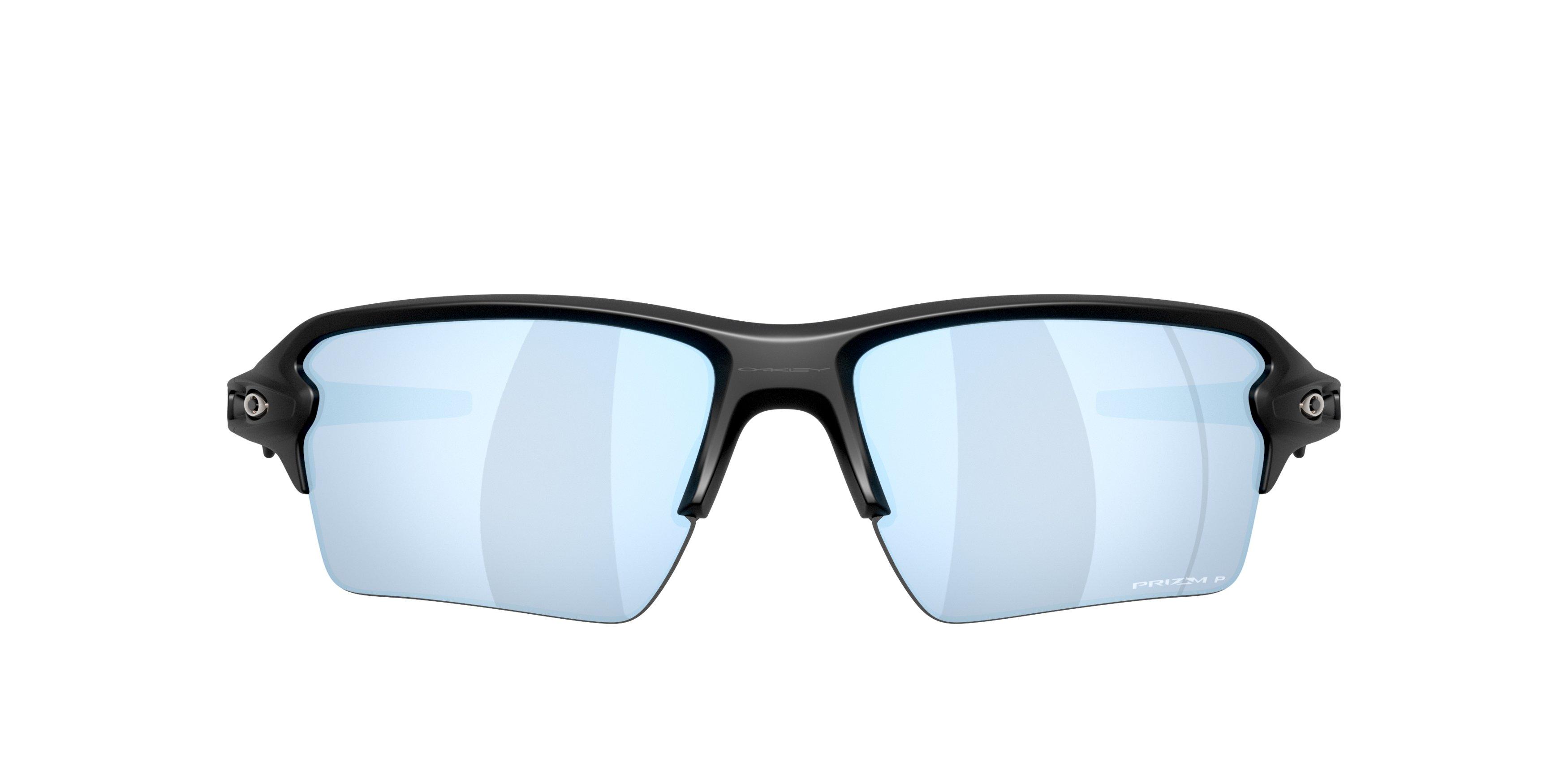 Oakley Flax 2.0 XXL Prizm Deep Water Polarized Sunglasses - Matte Black - BLACK/BLUE Thumbnail View 3