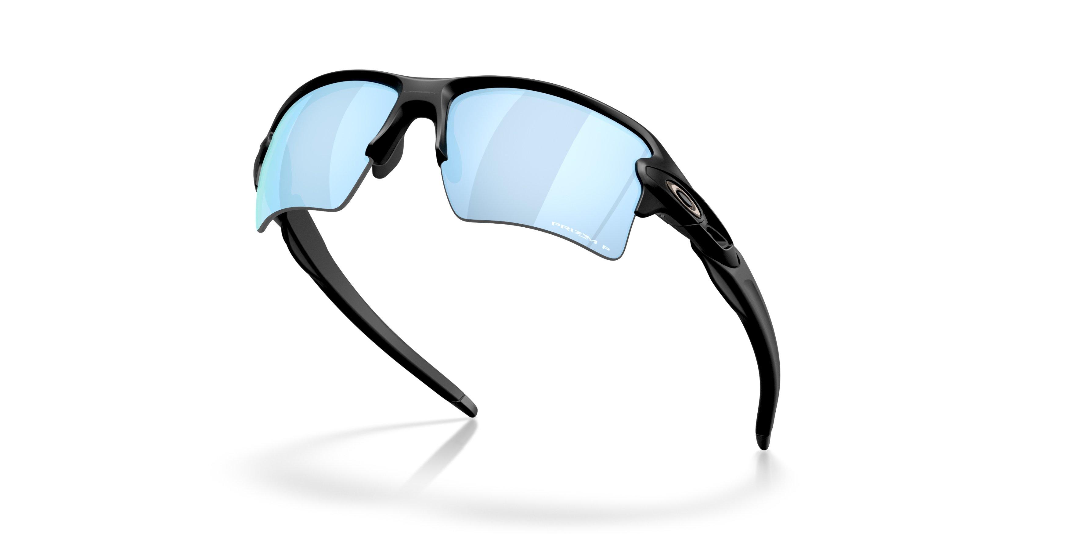 Oakley Flax 2.0 XXL Prizm Deep Water Polarized Sunglasses - Matte Black - BLACK/BLUE Thumbnail View 4