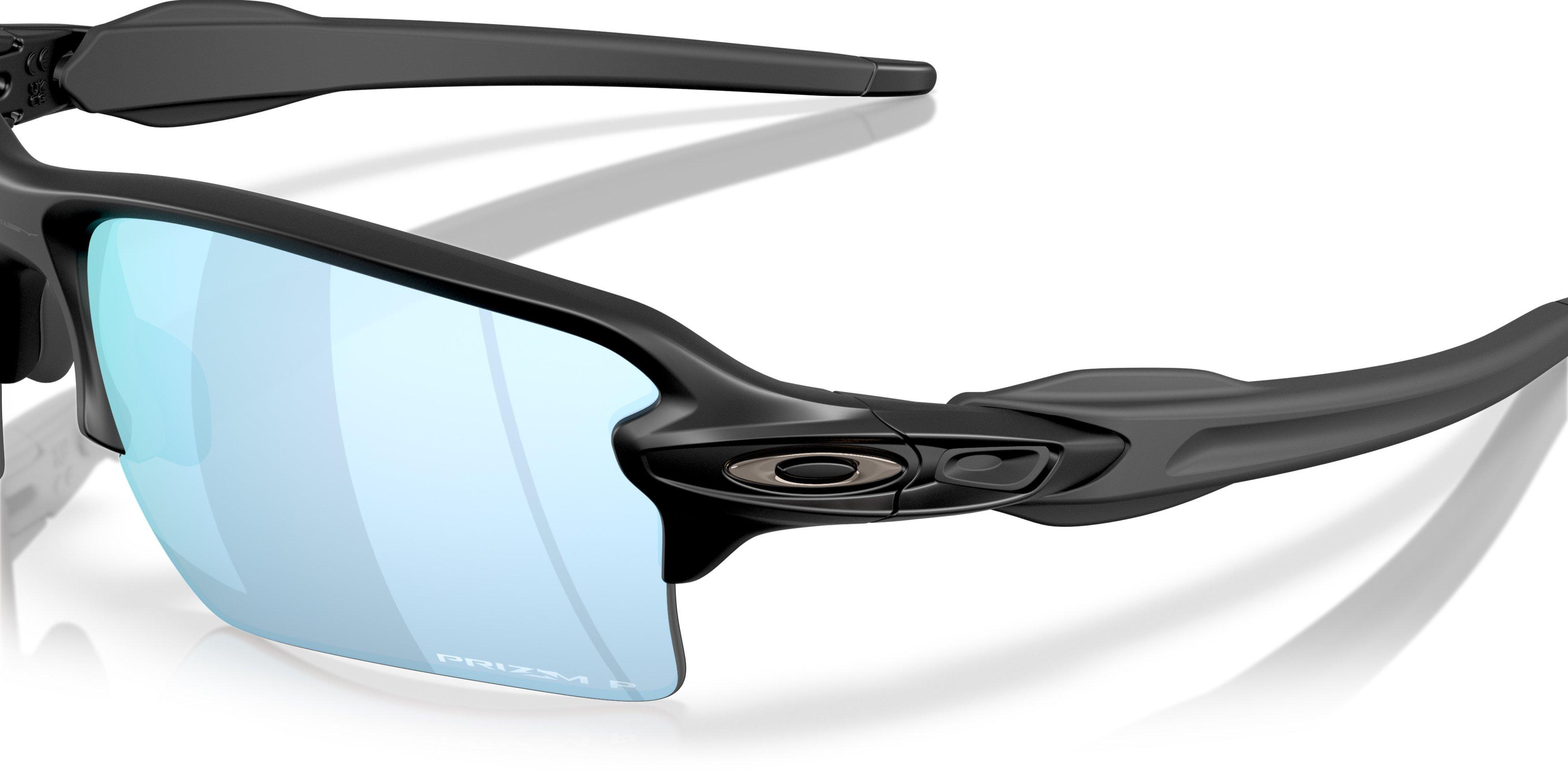 Oakley Flax 2.0 XXL Prizm Deep Water Polarized Sunglasses - Matte Black - BLACK/BLUE Thumbnail View 5