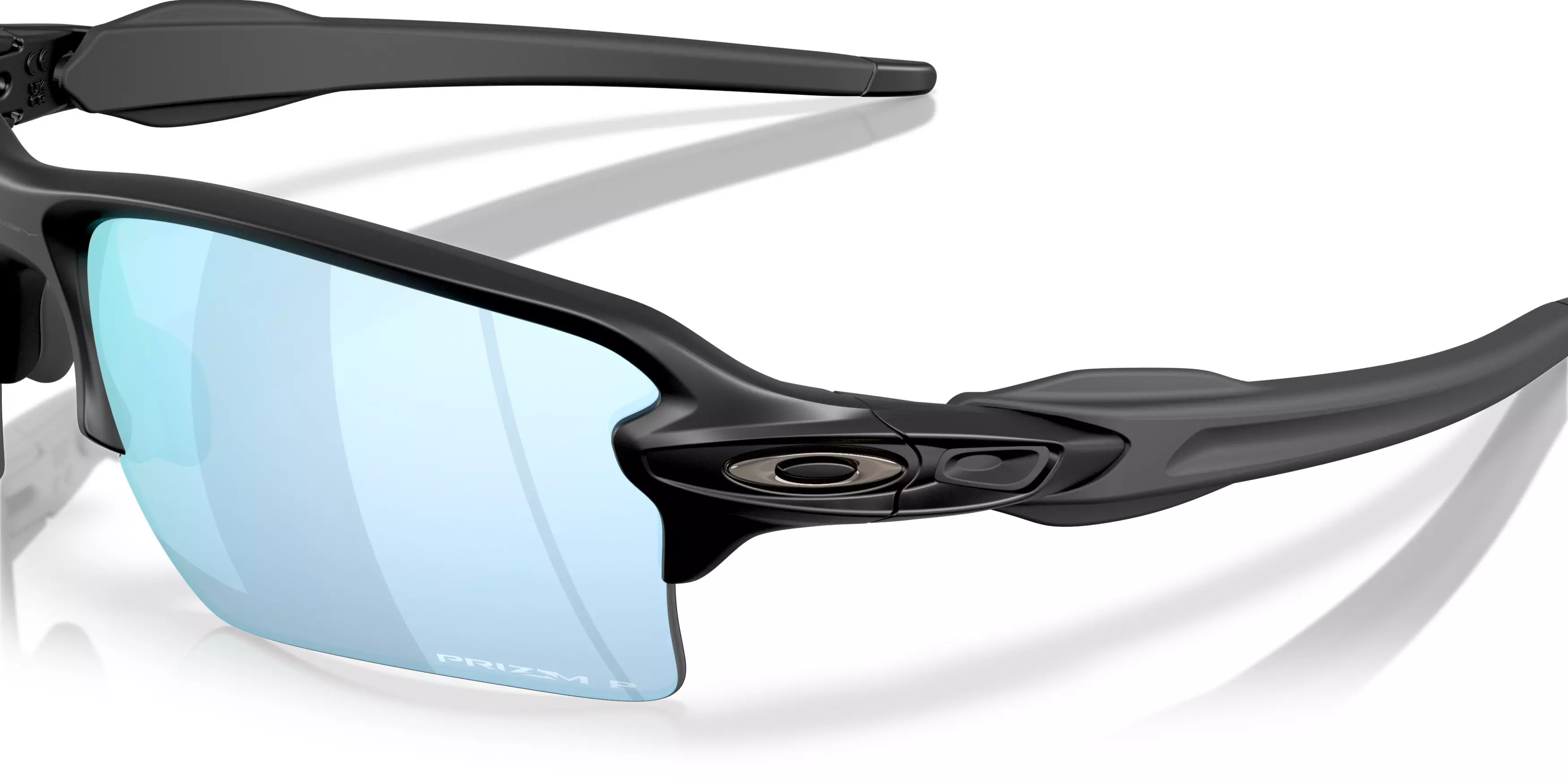 Oakley Flax 2.0 XXL Prizm Deep Water Polarized Sunglasses - Matte Black - BLACK/BLUE