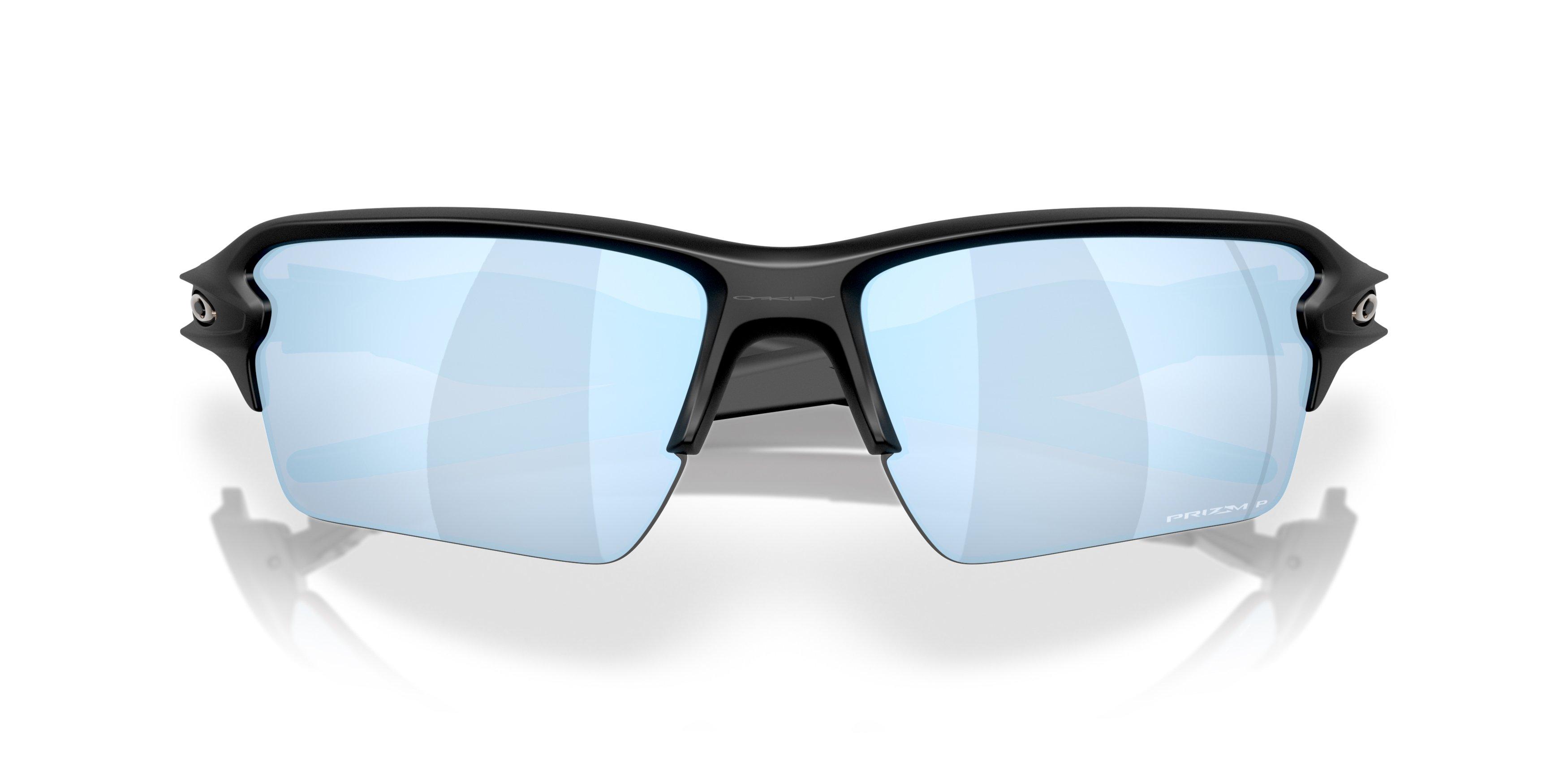 Oakley Flax 2.0 XXL Prizm Deep Water Polarized Sunglasses - Matte Black - BLACK/BLUE Thumbnail View 7