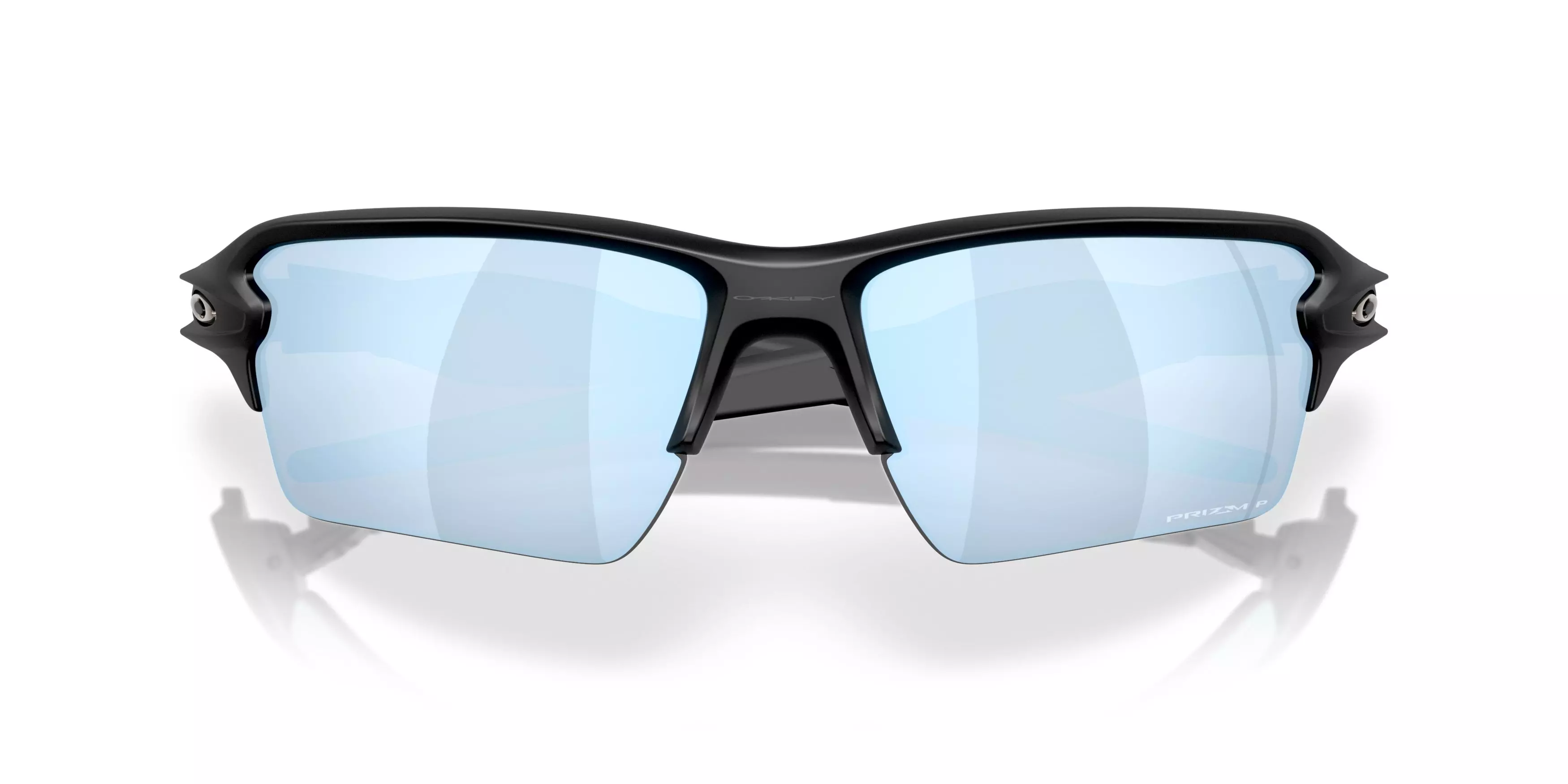 Oakley Flax 2.0 XXL Prizm Deep Water Polarized Sunglasses - Matte Black - BLACK/BLUE