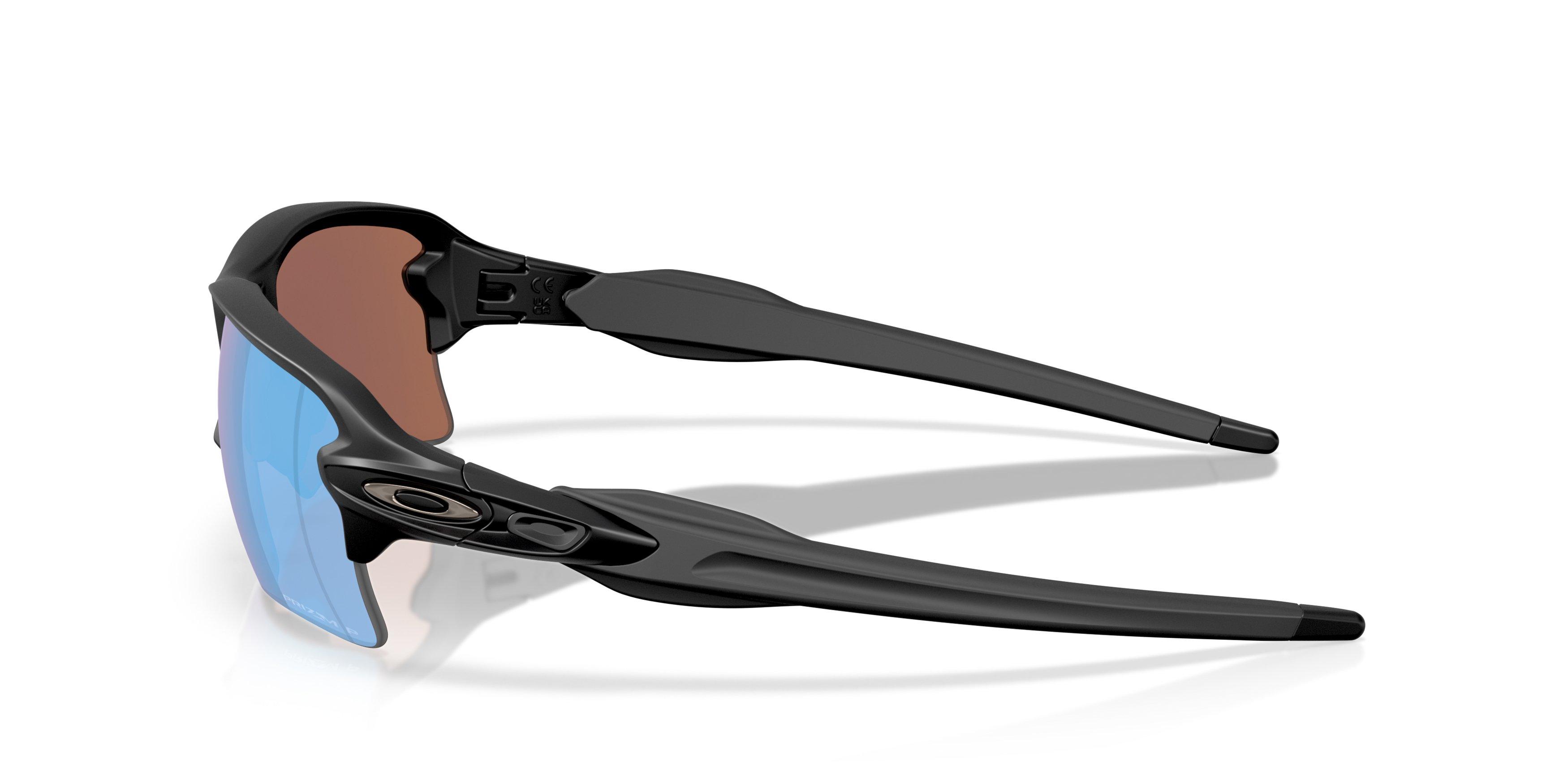 Oakley Flax 2.0 XXL Prizm Deep Water Polarized Sunglasses - Matte Black - BLACK/BLUE Thumbnail View 8