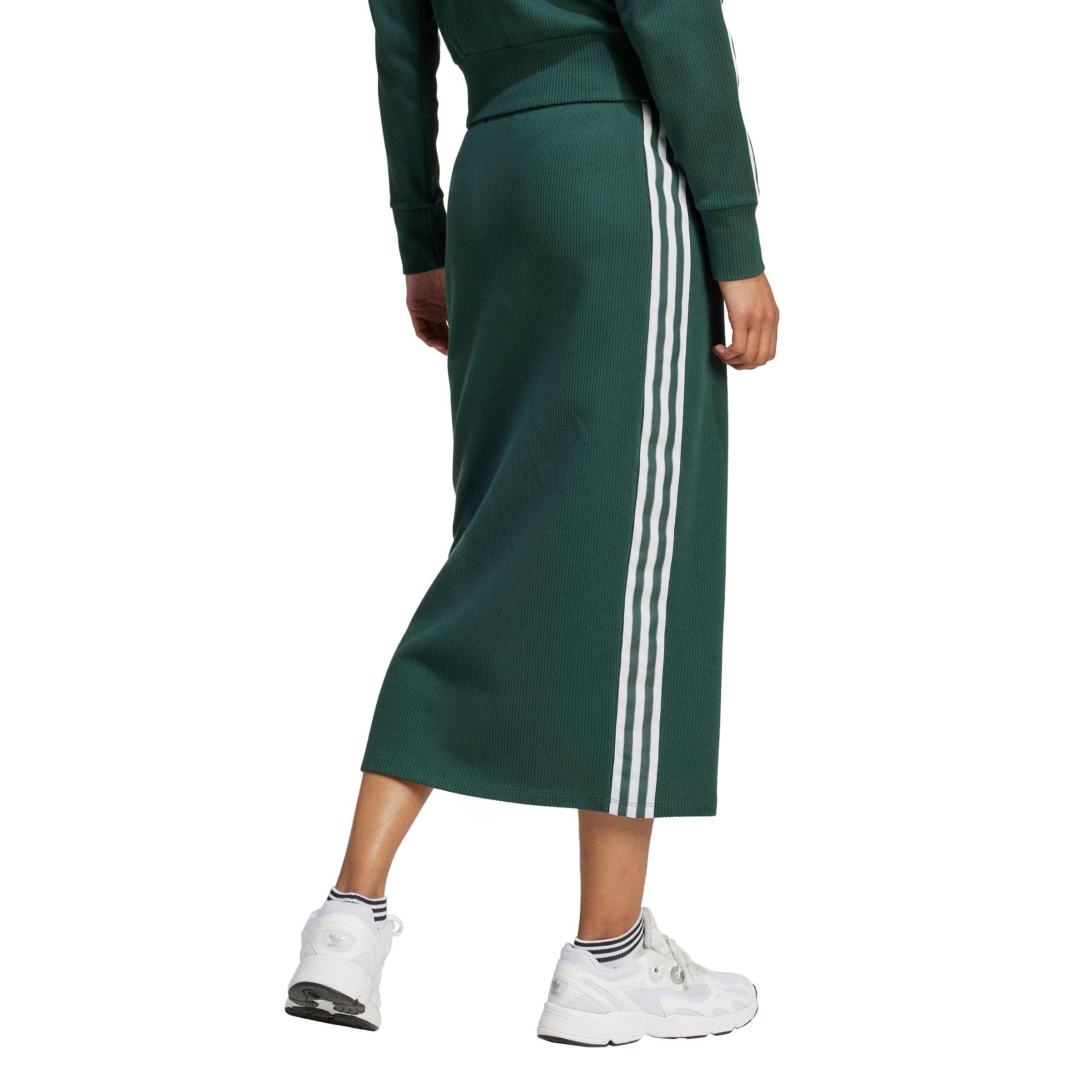 adidas Women's Originals Adicolor Knit Skirt - Green - GREEN Thumbnail View 2