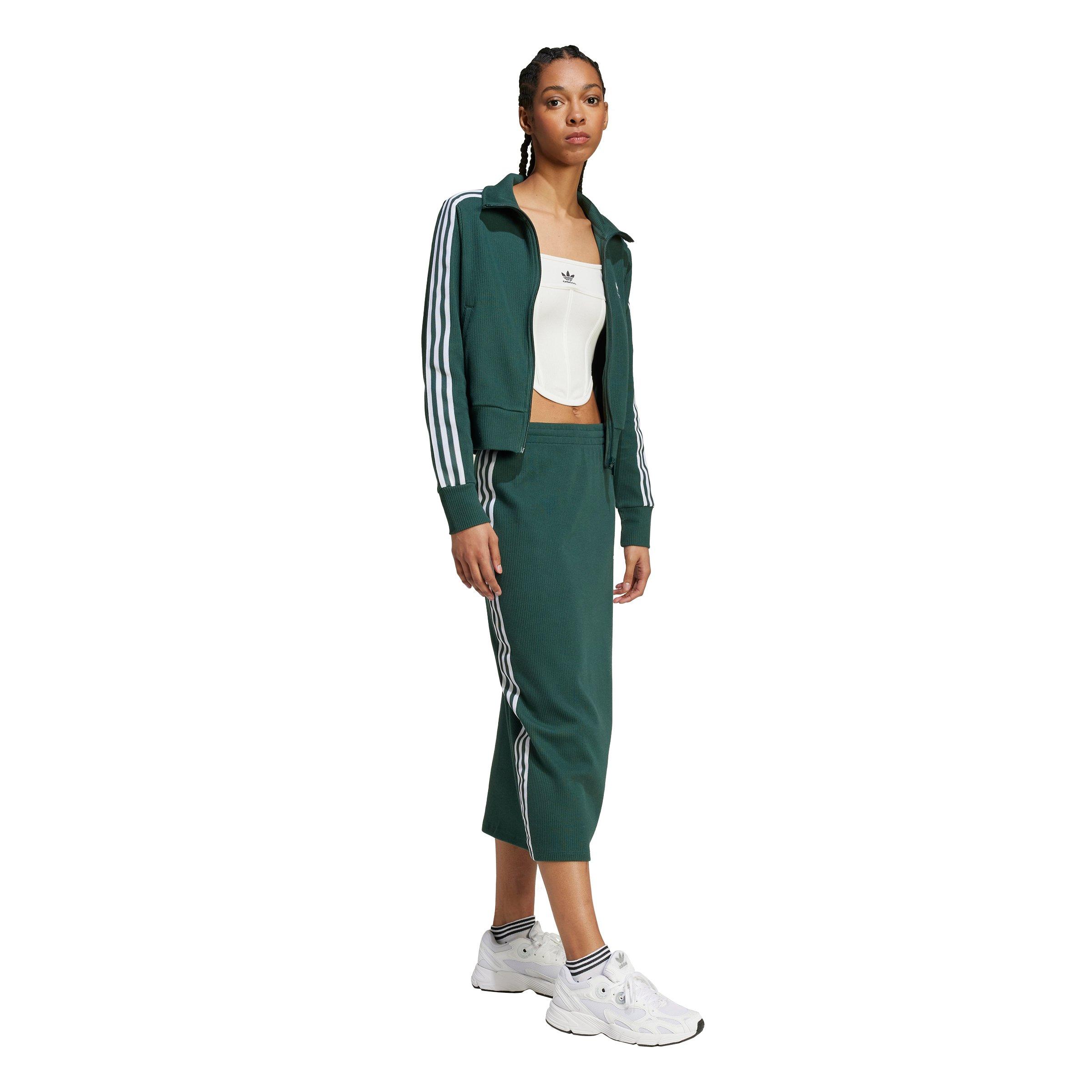 adidas Women's Originals Adicolor Knit Skirt - Green - GREEN Thumbnail View 5