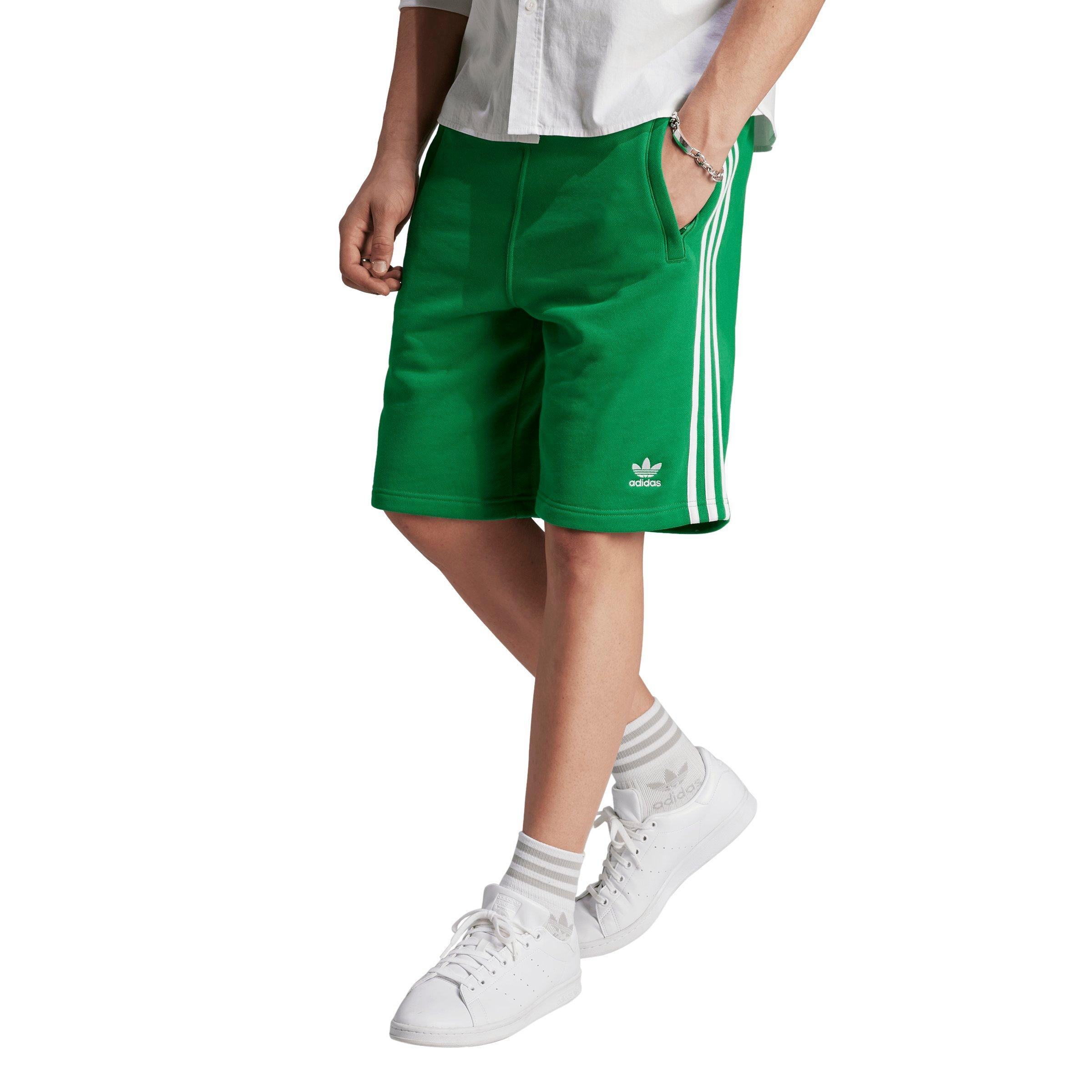 Adidas originals 3 stripe shorts outlet green