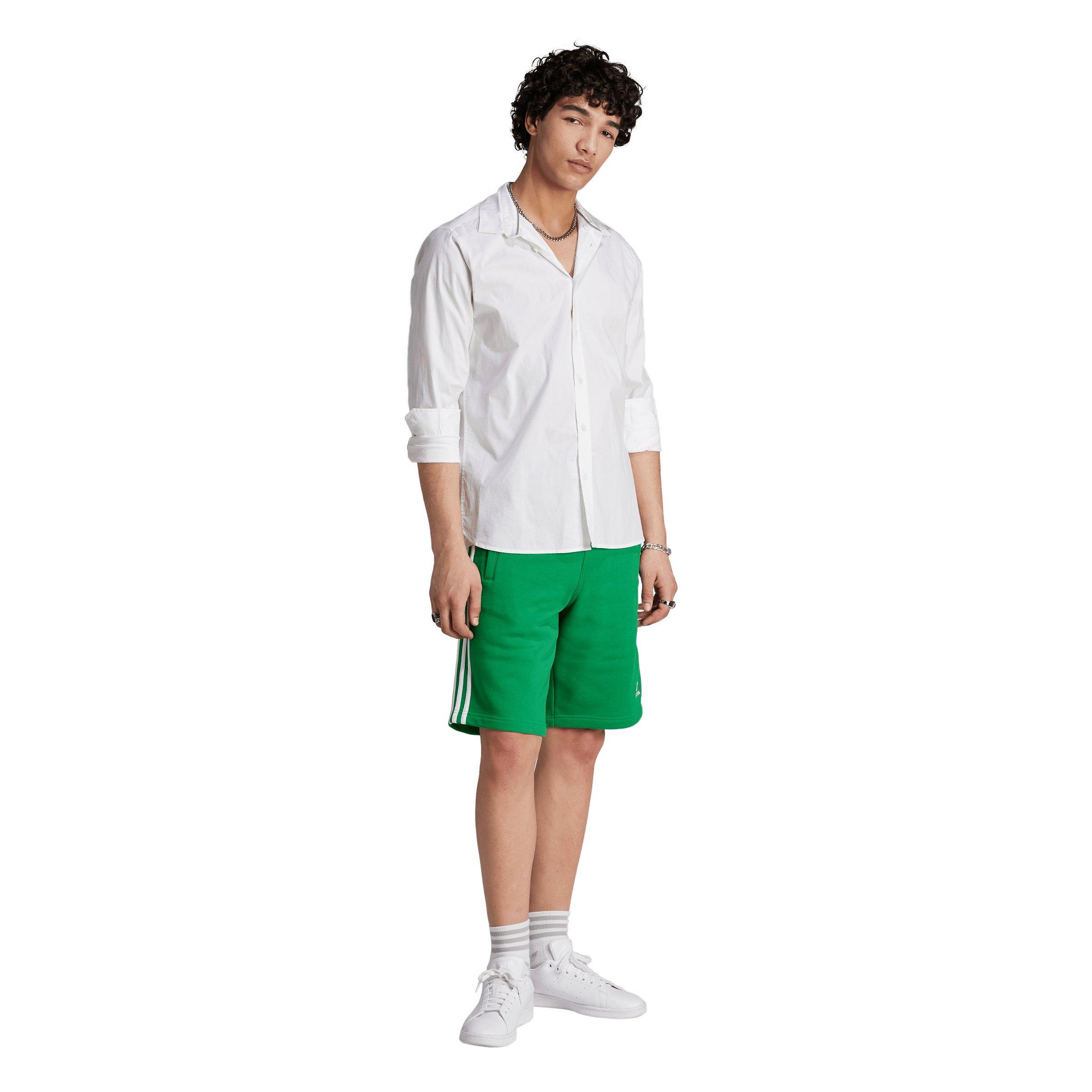 adidas Originals Men\'s Adicolor Classics 3-Stripes Sweat Shorts-Green -  Hibbett | City Gear