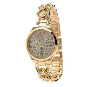 True Religion Women's Iced Link Case Watch -Gold