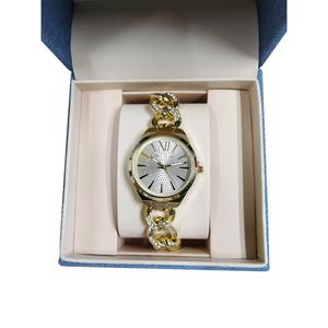 True Religion Women's Iced Link Case Watch -Gold