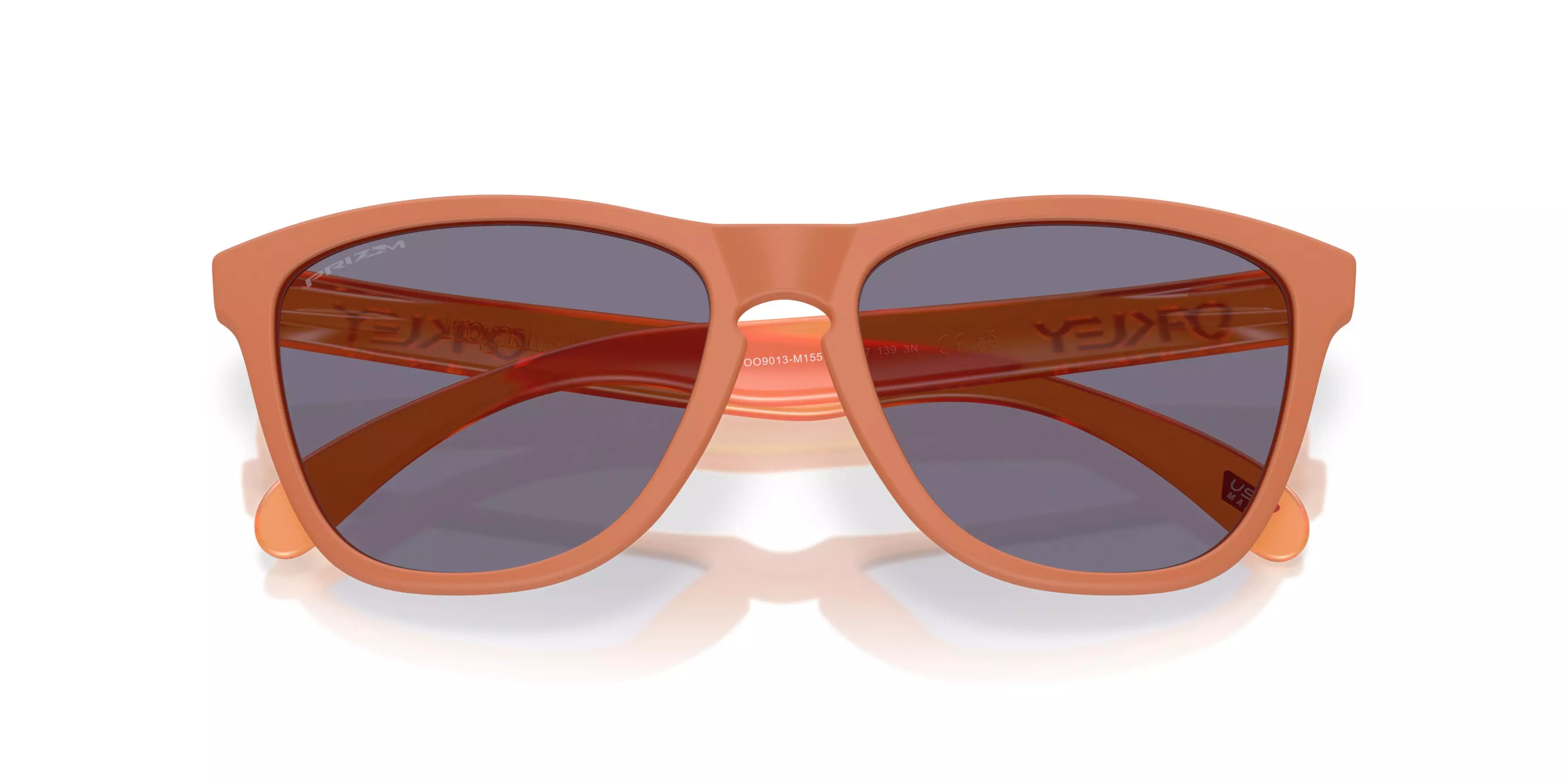 Oakley Frogskins Prizm Grey Sunglasses - Matte Ginger - ORANGE/GREY
