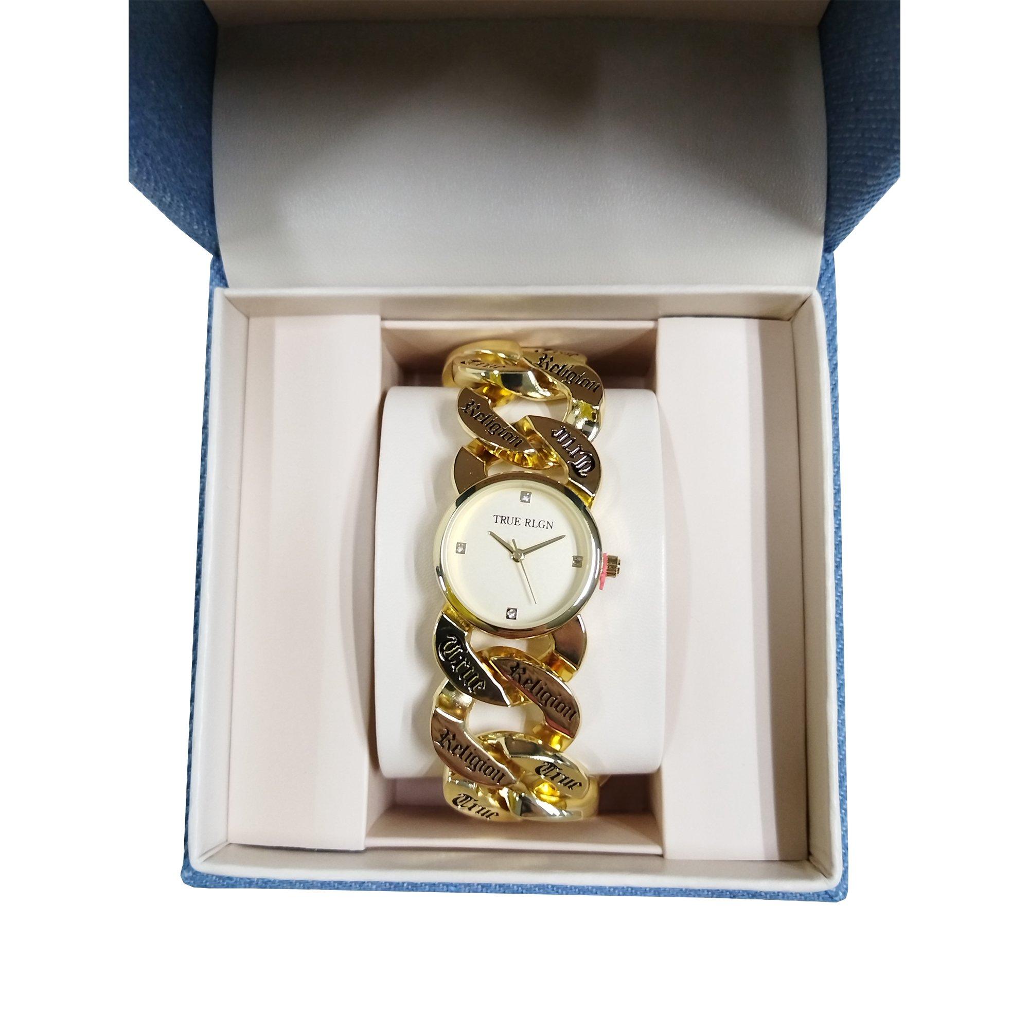 True Religion Women's Repeat Logo Band Watch - Gold - GOLD Thumbnail View 1