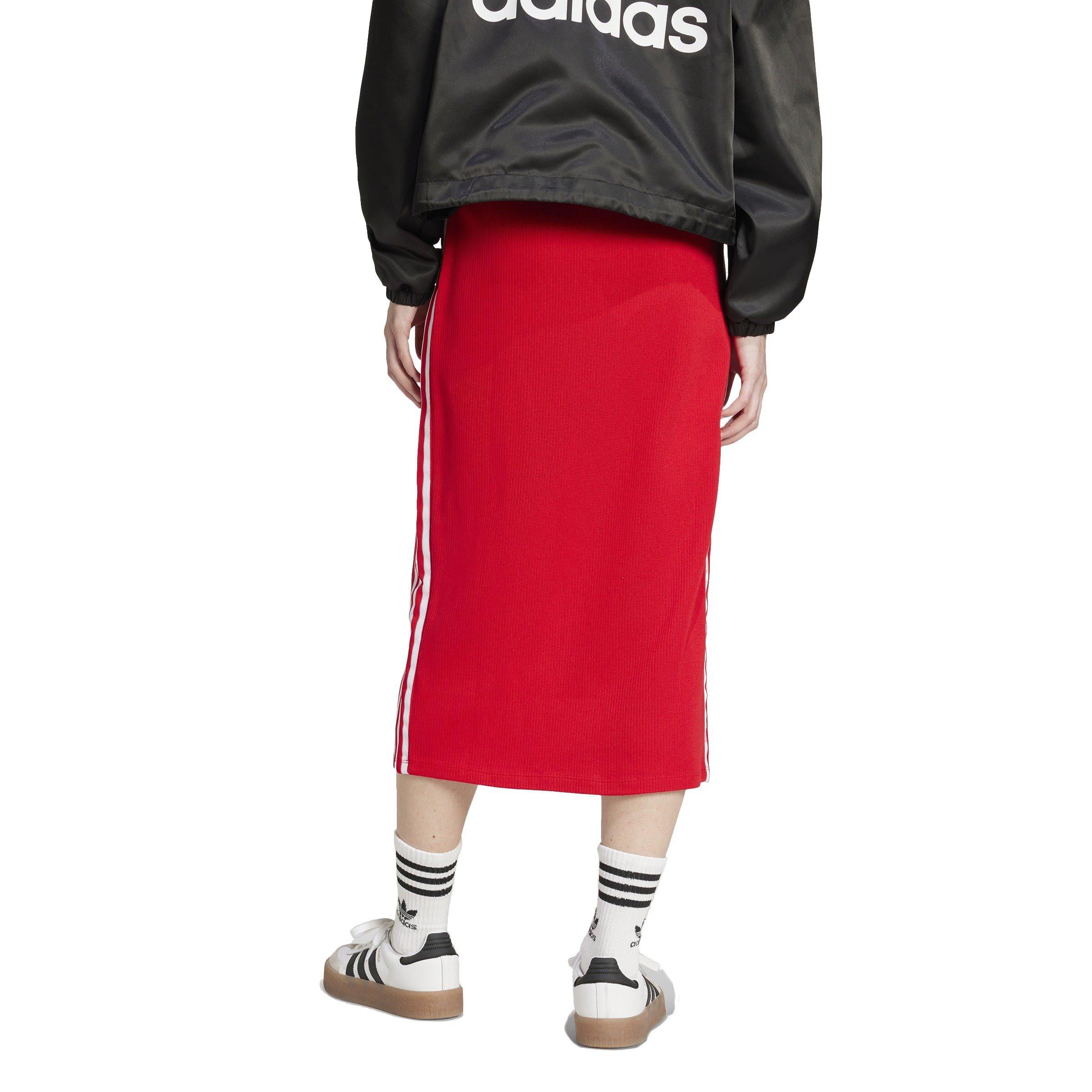 adidas Women's Originals Adicolor Knit Skirt - Red - RED Thumbnail View 2