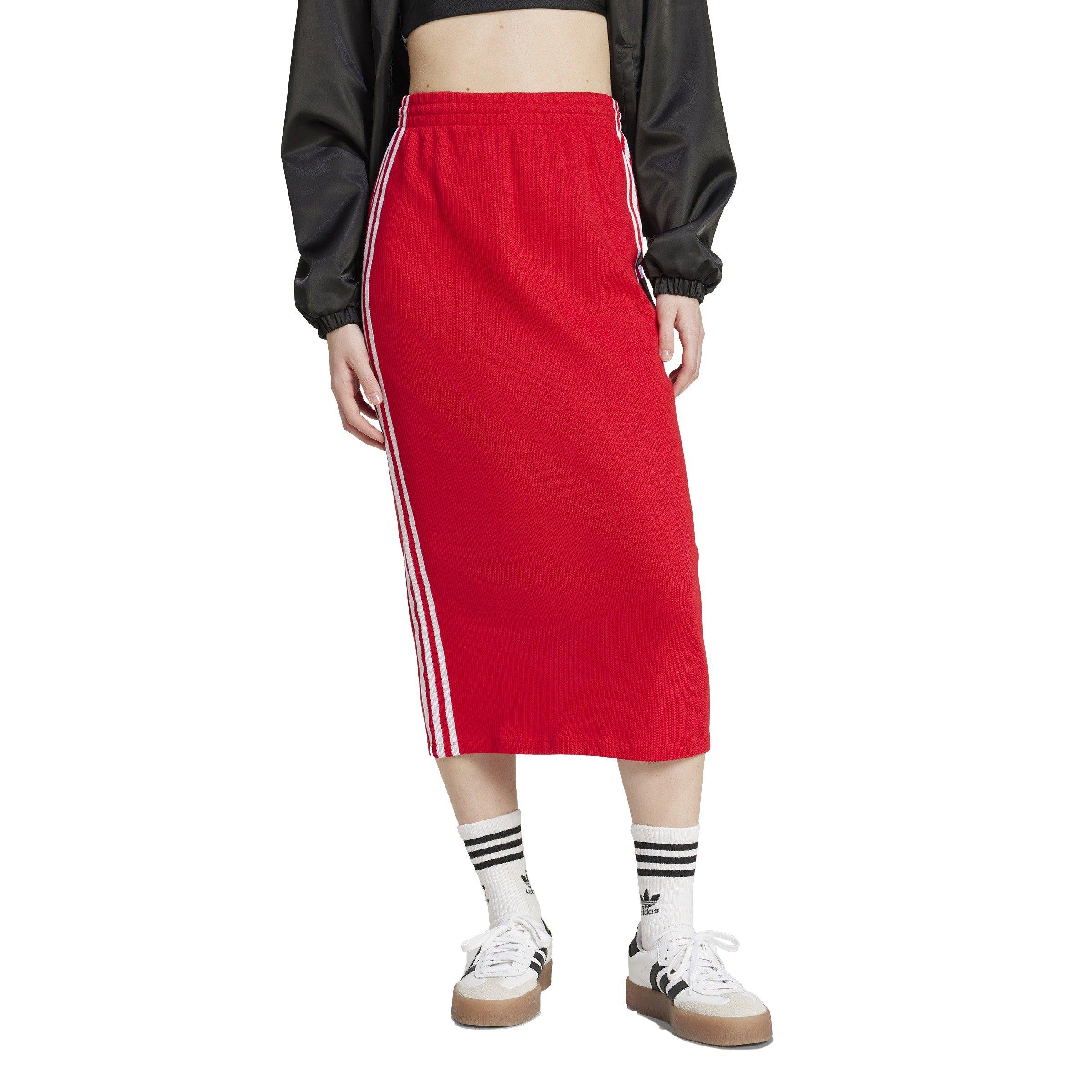 adidas Women's Originals Adicolor Knit Skirt - Red - RED Thumbnail View 1