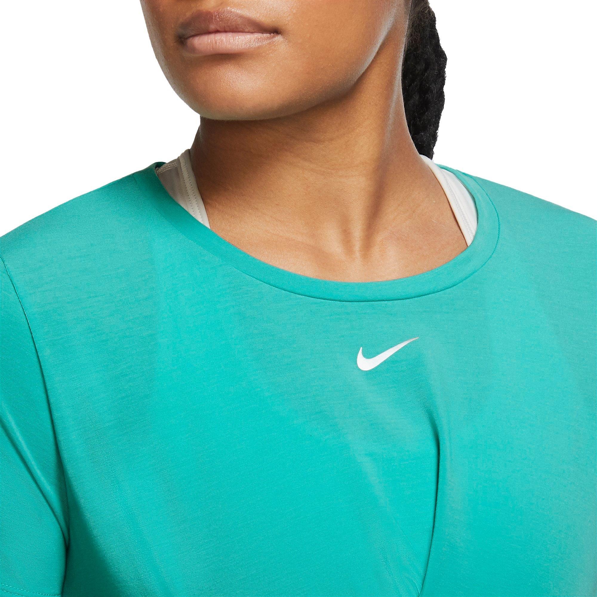 Nike One Luxe Dri Fit Twist Front Top - Red Stardust