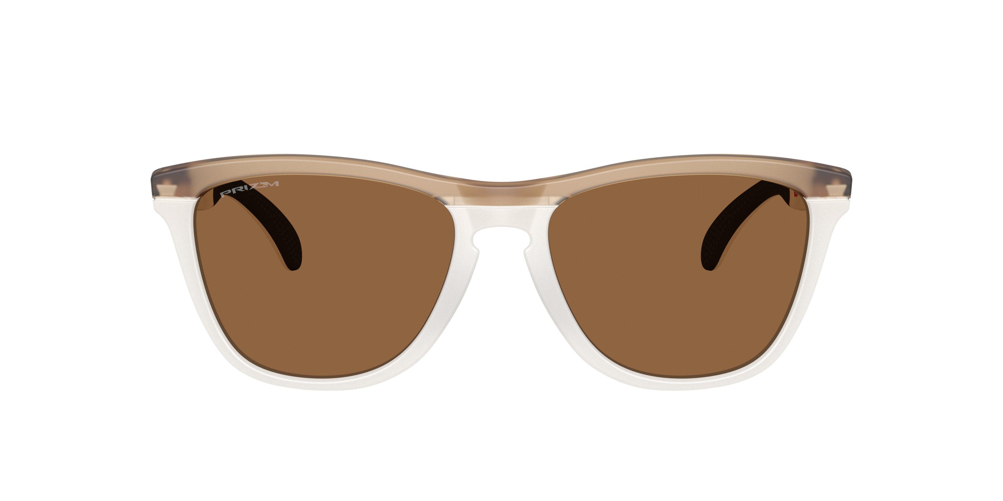 Oakley Frogskins Range Prizm Bronze Sunglasses - Matte Sepia - WHITE/BROWN Thumbnail View 3