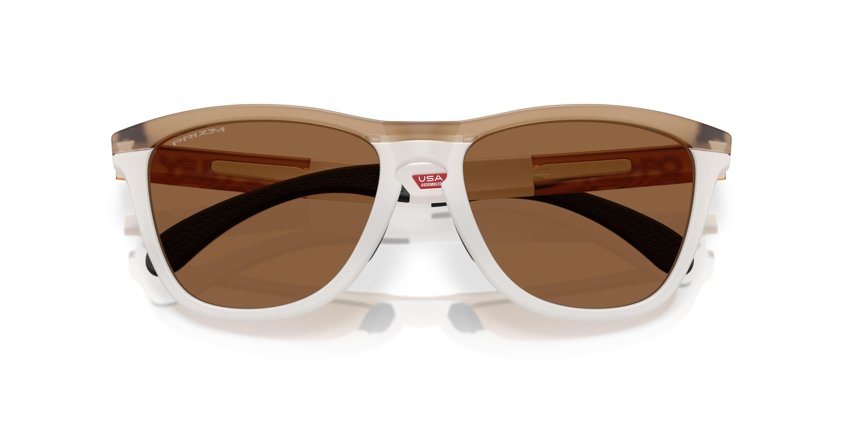 Oakley Frogskins Range Prizm Bronze Sunglasses - Matte Sepia - WHITE/BROWN Thumbnail View 7
