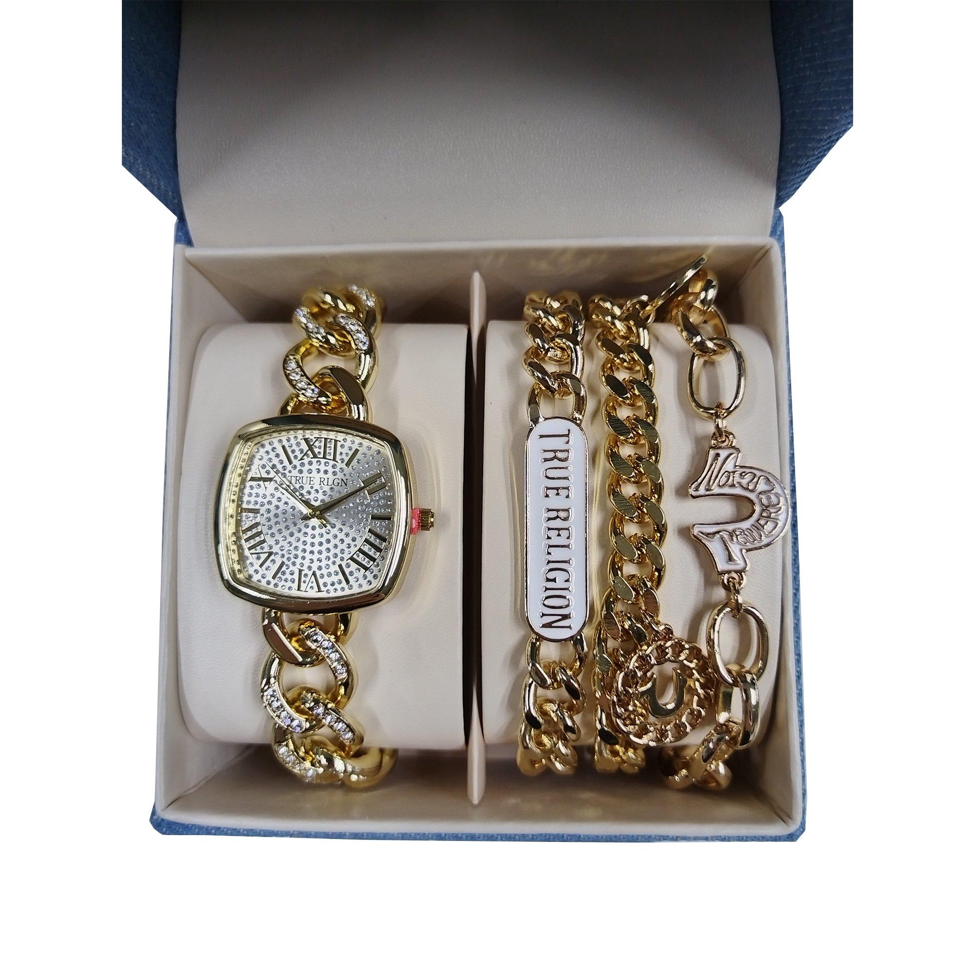 True Religion Women\'s Gold Watch and  Bracelet Set True Religion 4-Piece Status Arched Watch & Bracelet Set  main image 2