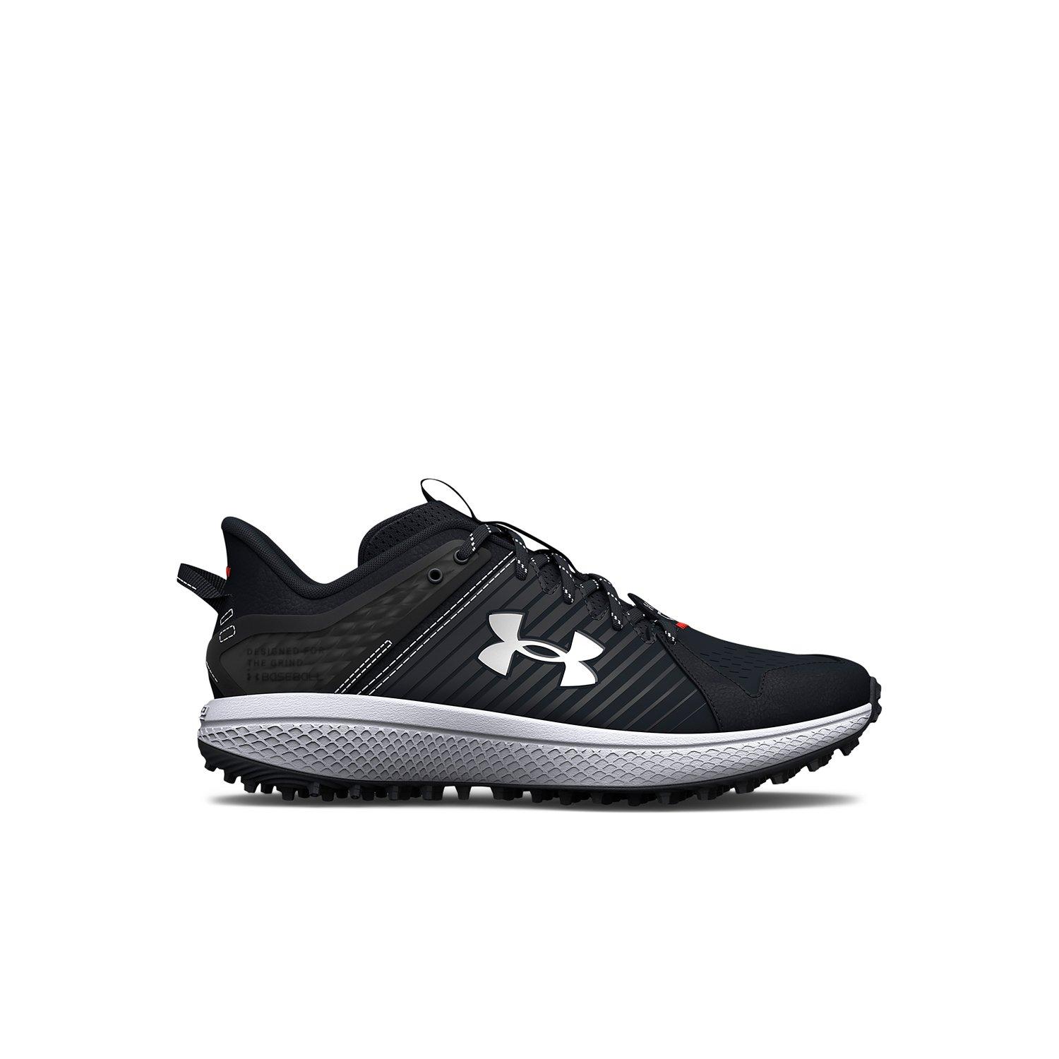 Under Armour Yard Turf "Black/White" Preschool Boys' Baseball Shoe - BLACK/WHITE Thumbnail View 1