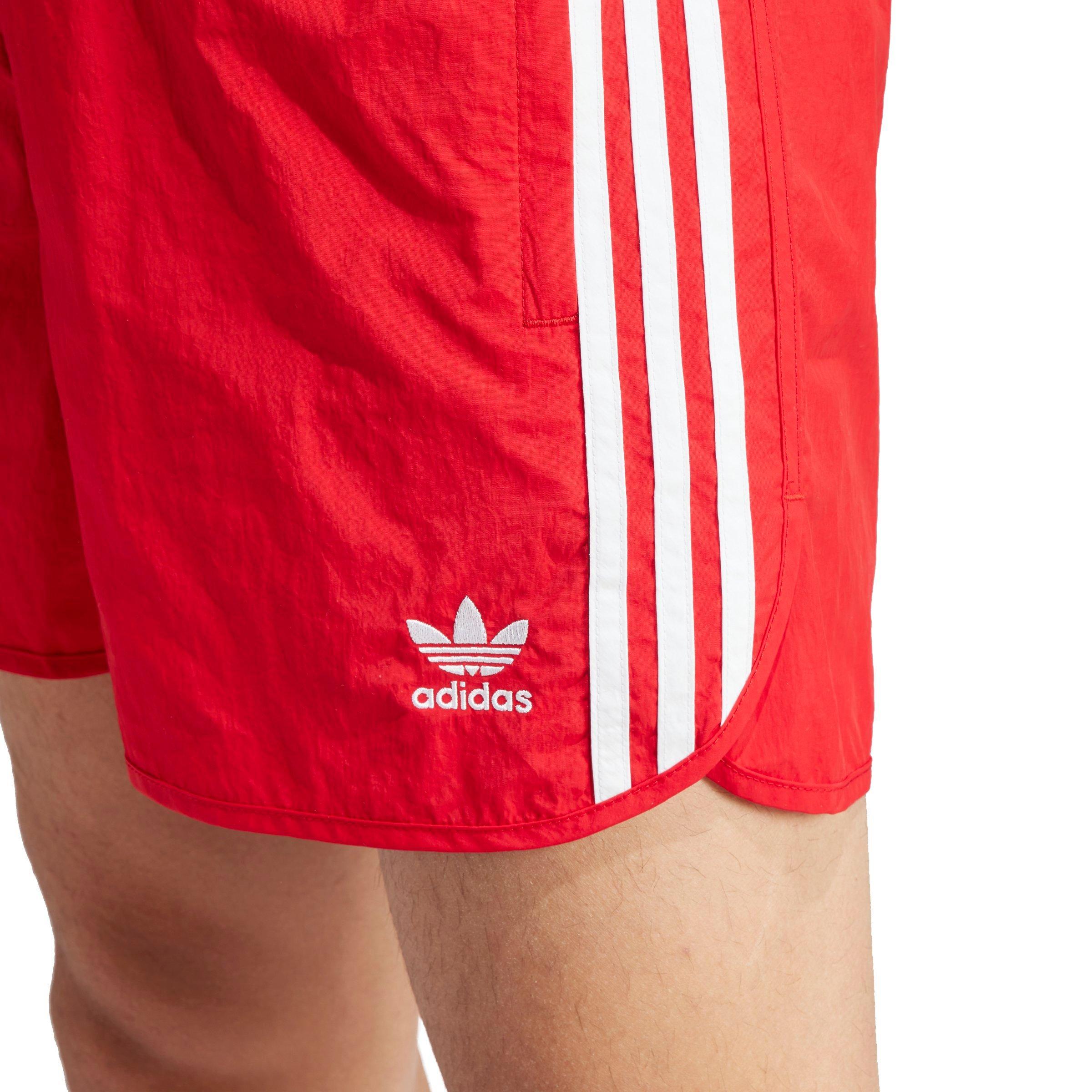 adidas Originals Men's Adicolor Classics Sprinter Shorts-Red - RED Thumbnail View 3