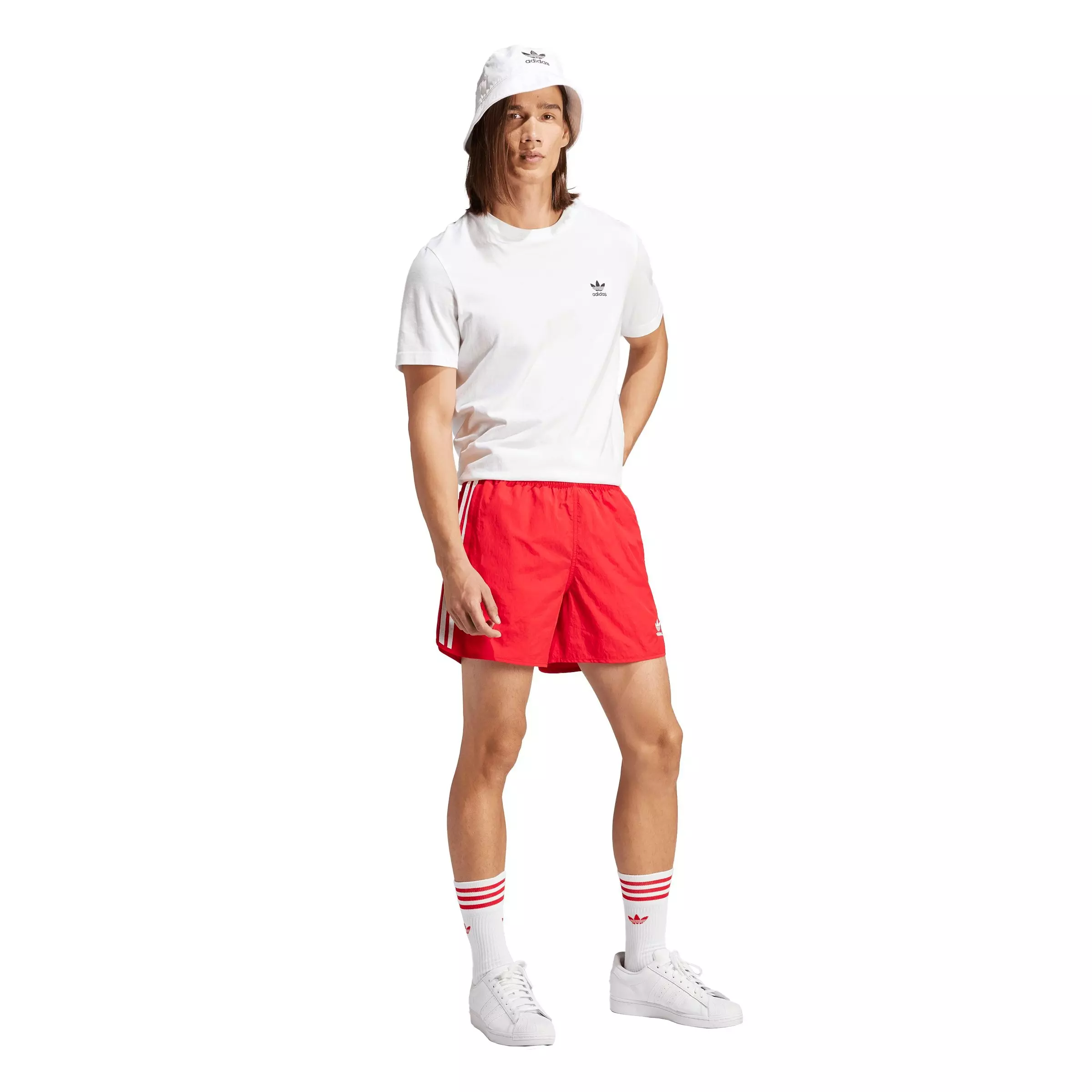 adidas Originals Men's Adicolor Classics Sprinter Shorts-Red - RED
