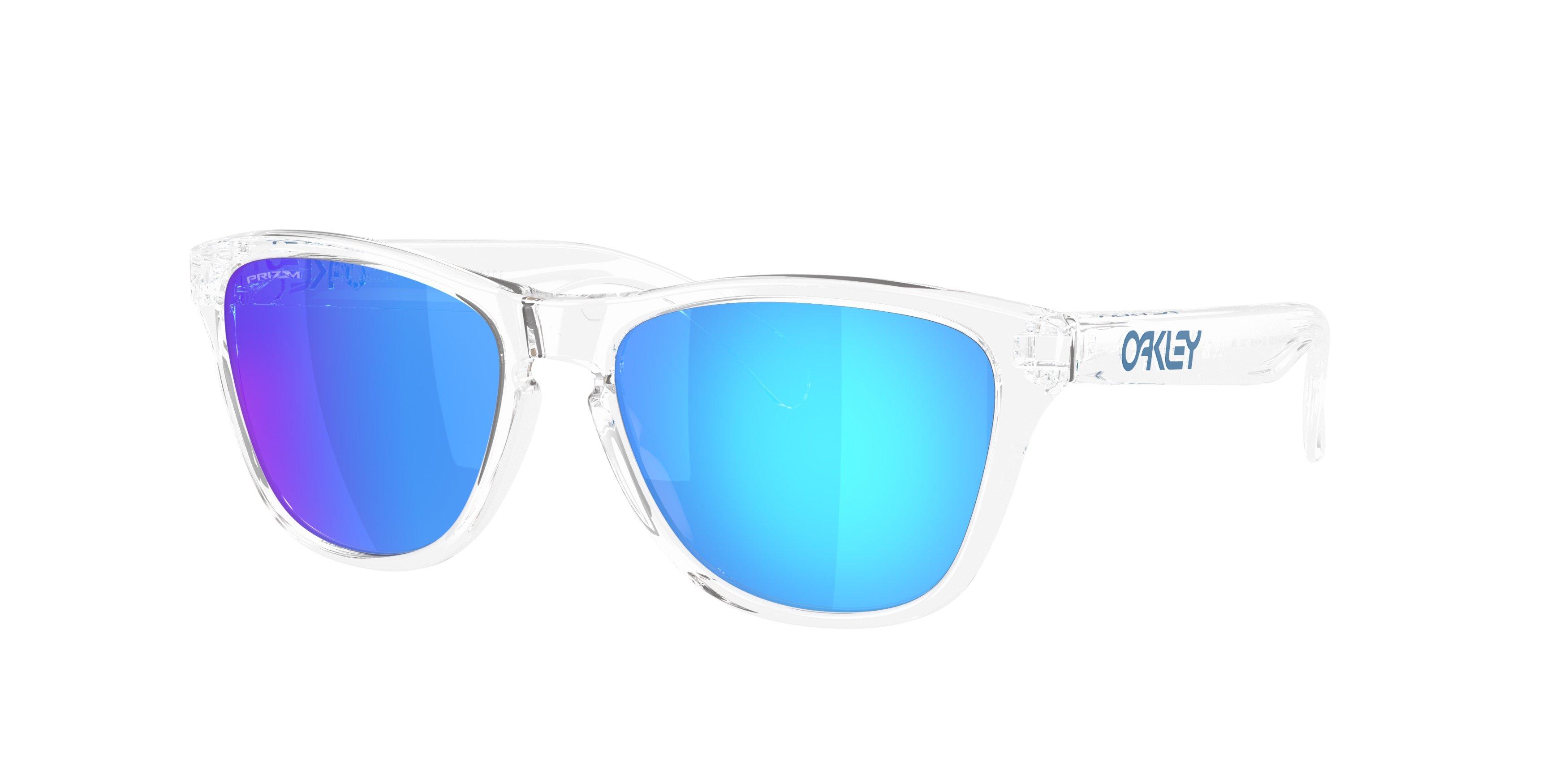 Oakley Frogskins S Prizm Sapphire Sunglasses - Polished Clear - CLEAR/BLUE Thumbnail View 1