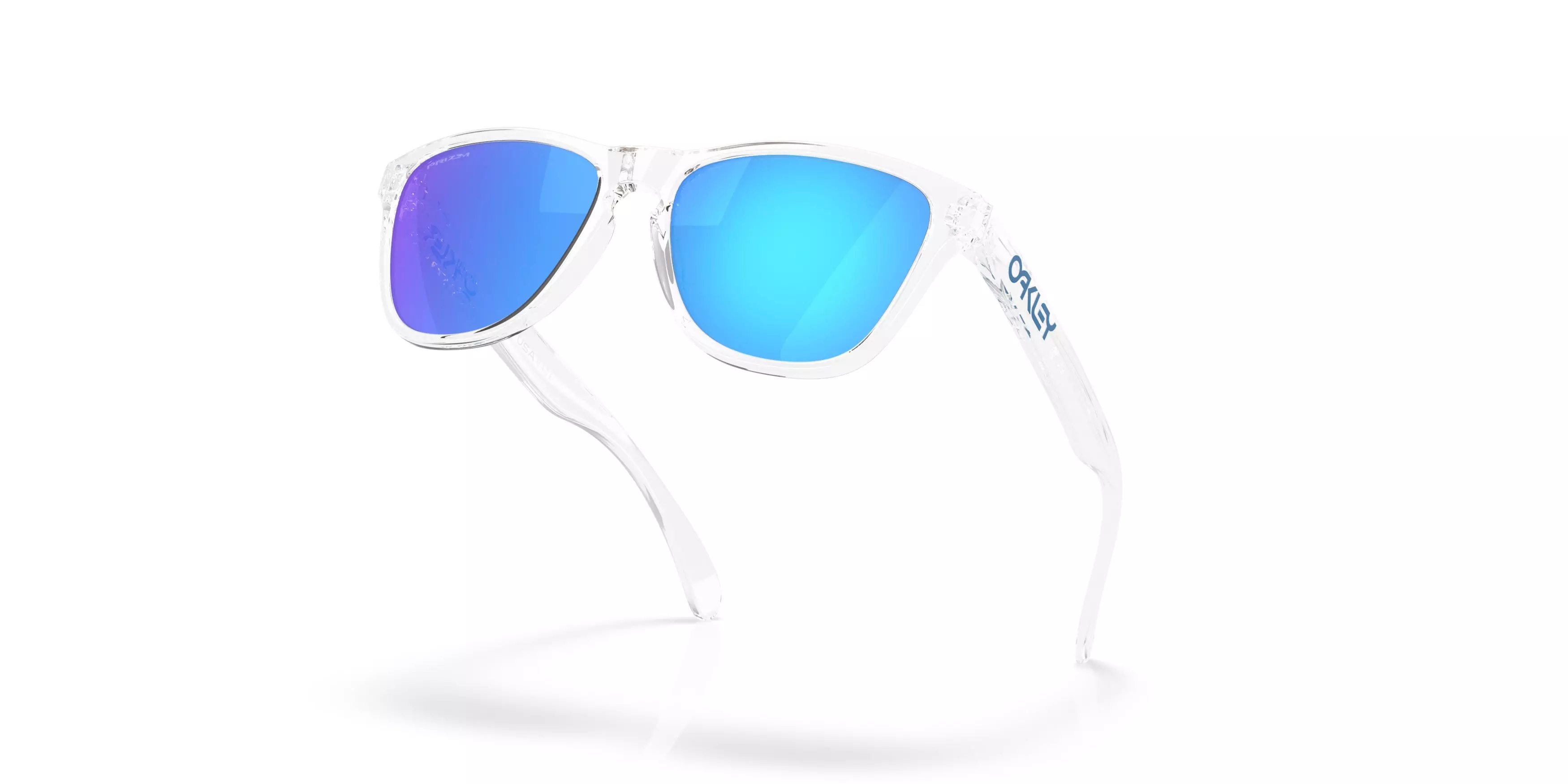 Oakley Frogskins S Prizm Sapphire Sunglasses - Polished Clear - CLEAR/BLUE