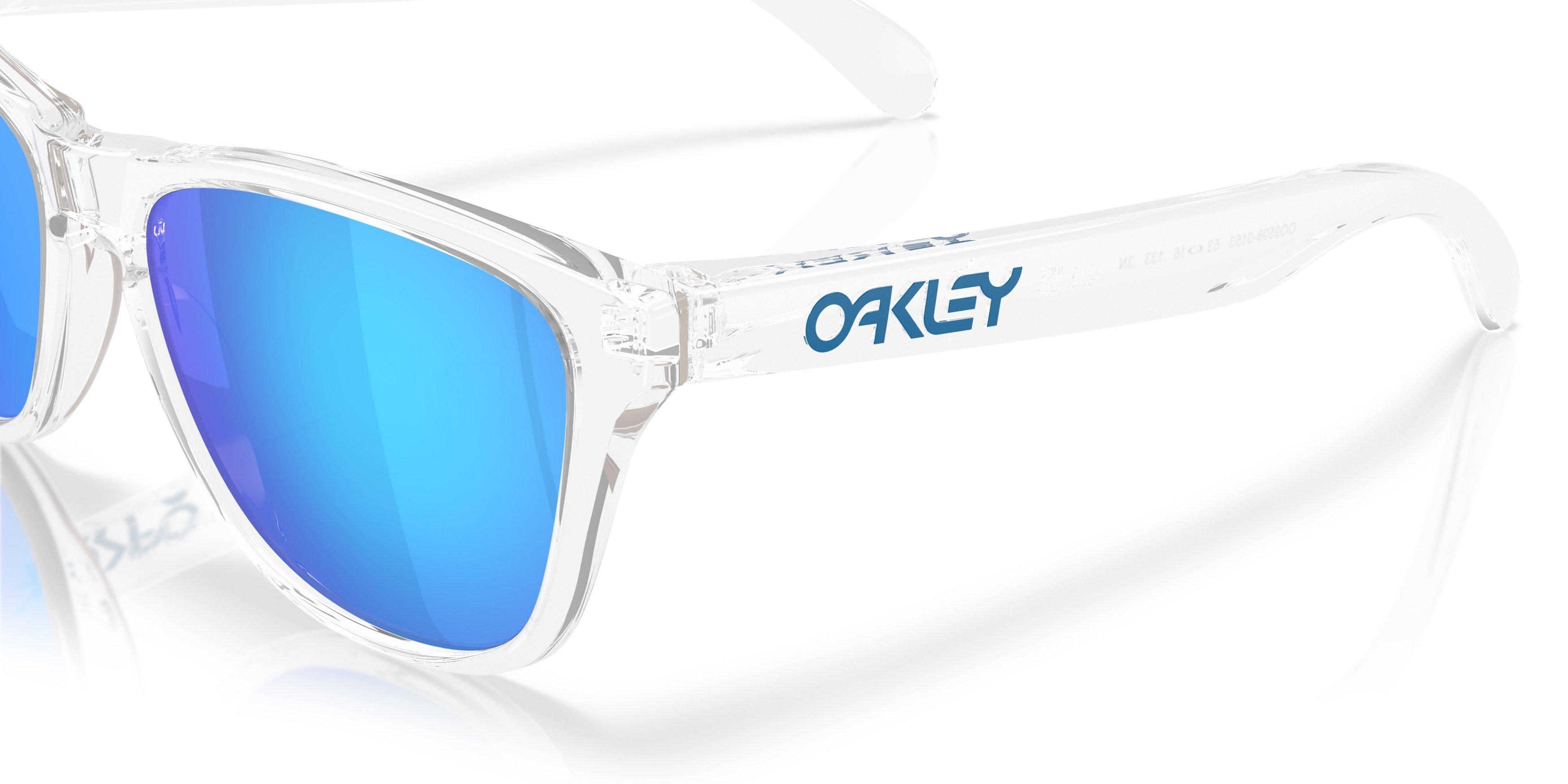 Oakley Frogskins S Prizm Sapphire Sunglasses - Polished Clear - CLEAR/BLUE Thumbnail View 5