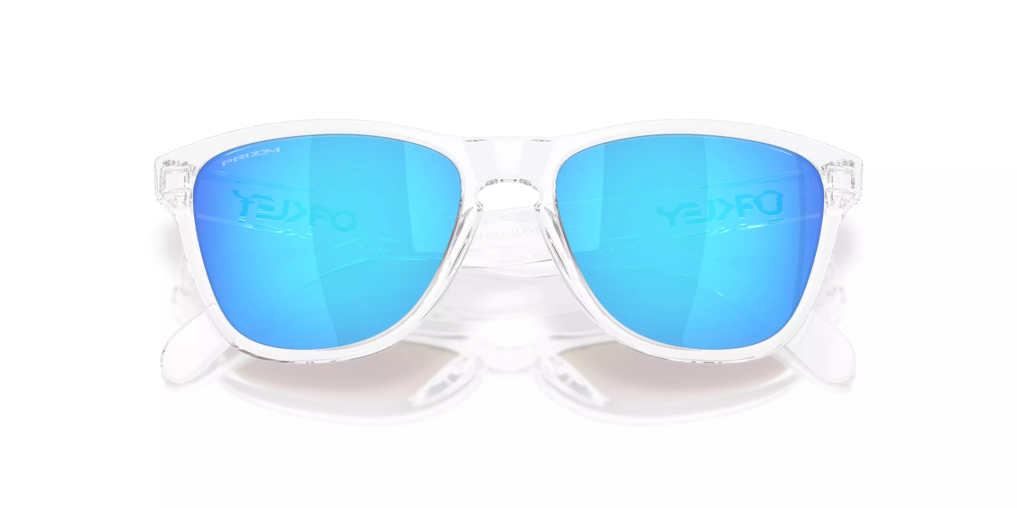 Oakley Frogskins S Prizm Sapphire Sunglasses - Polished Clear - CLEAR/BLUE