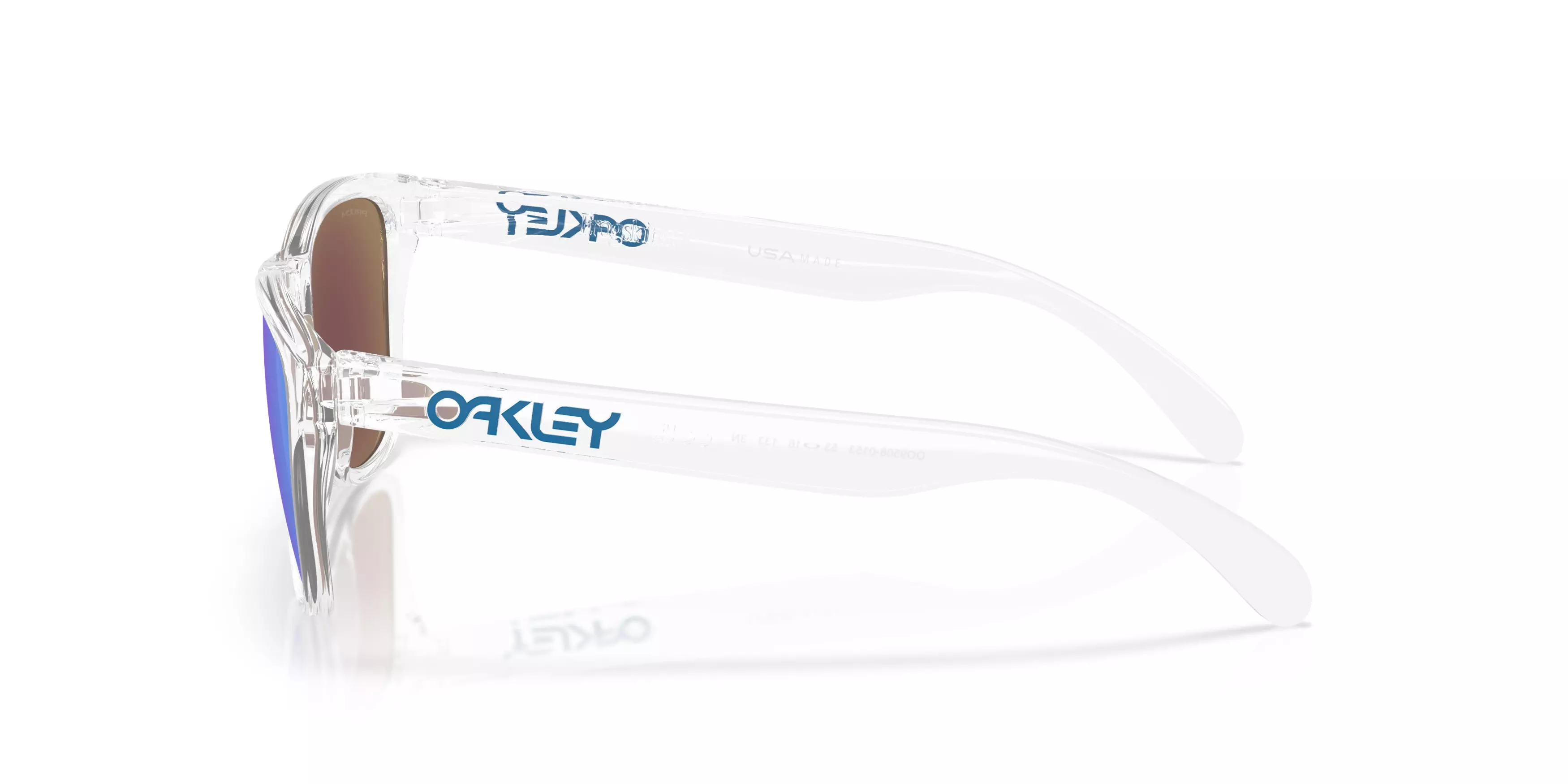 Oakley Frogskins S Prizm Sapphire Sunglasses - Polished Clear - CLEAR/BLUE