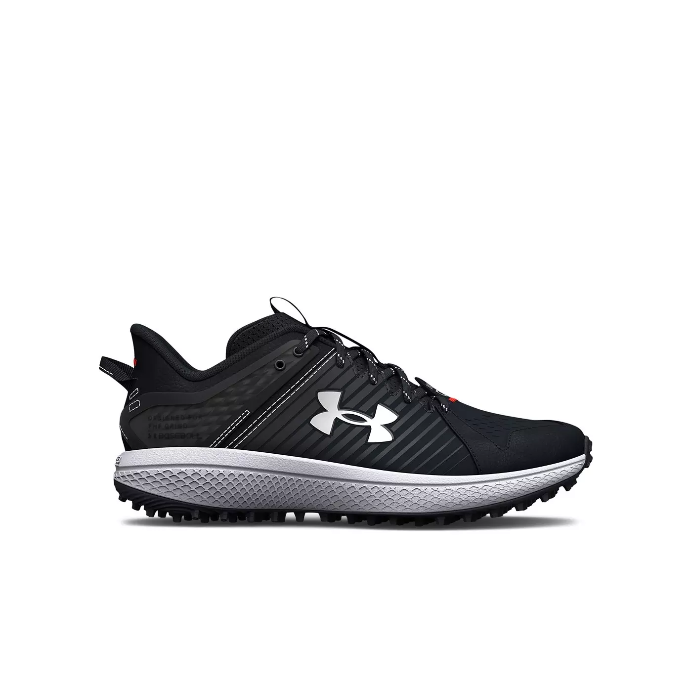 Under Armour Yard Turf "Black/White" Grade School Boys' Baseball Shoe - BLACK/WHITE