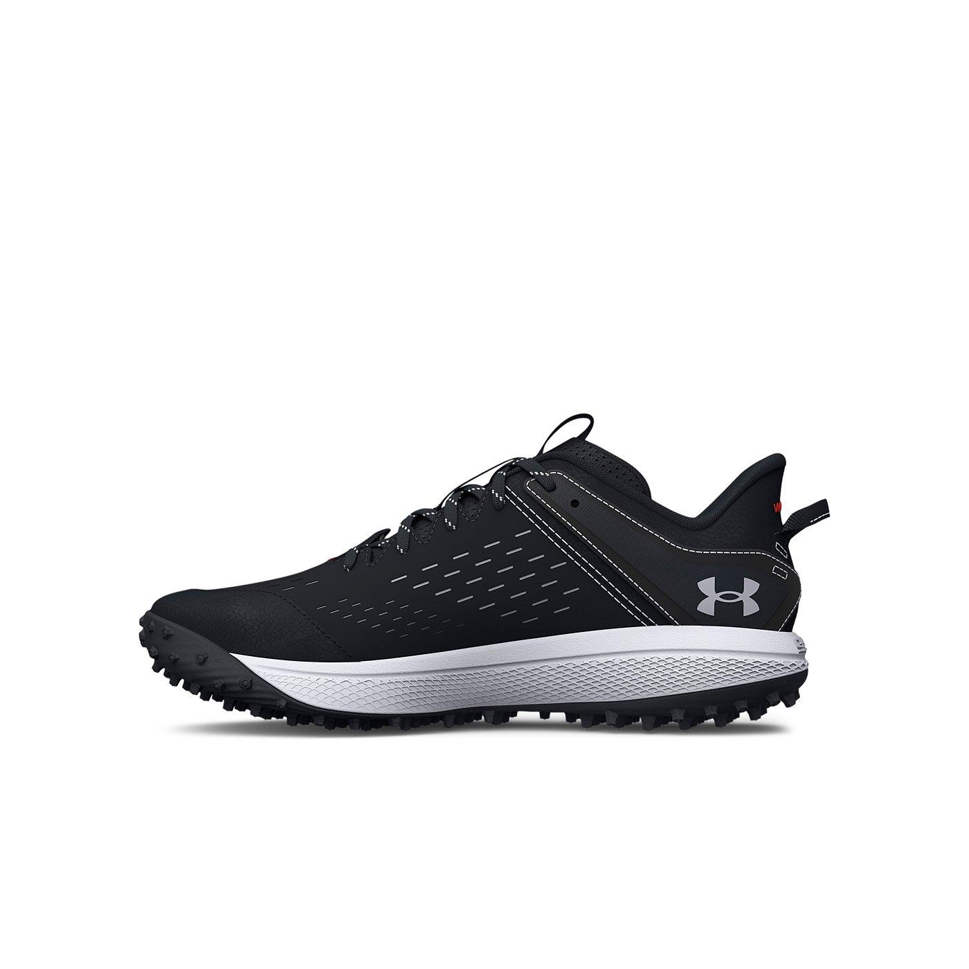 Under Armour Yard Turf "Black/White" Grade School Boys' Baseball Shoe - BLACK/WHITE Thumbnail View 2