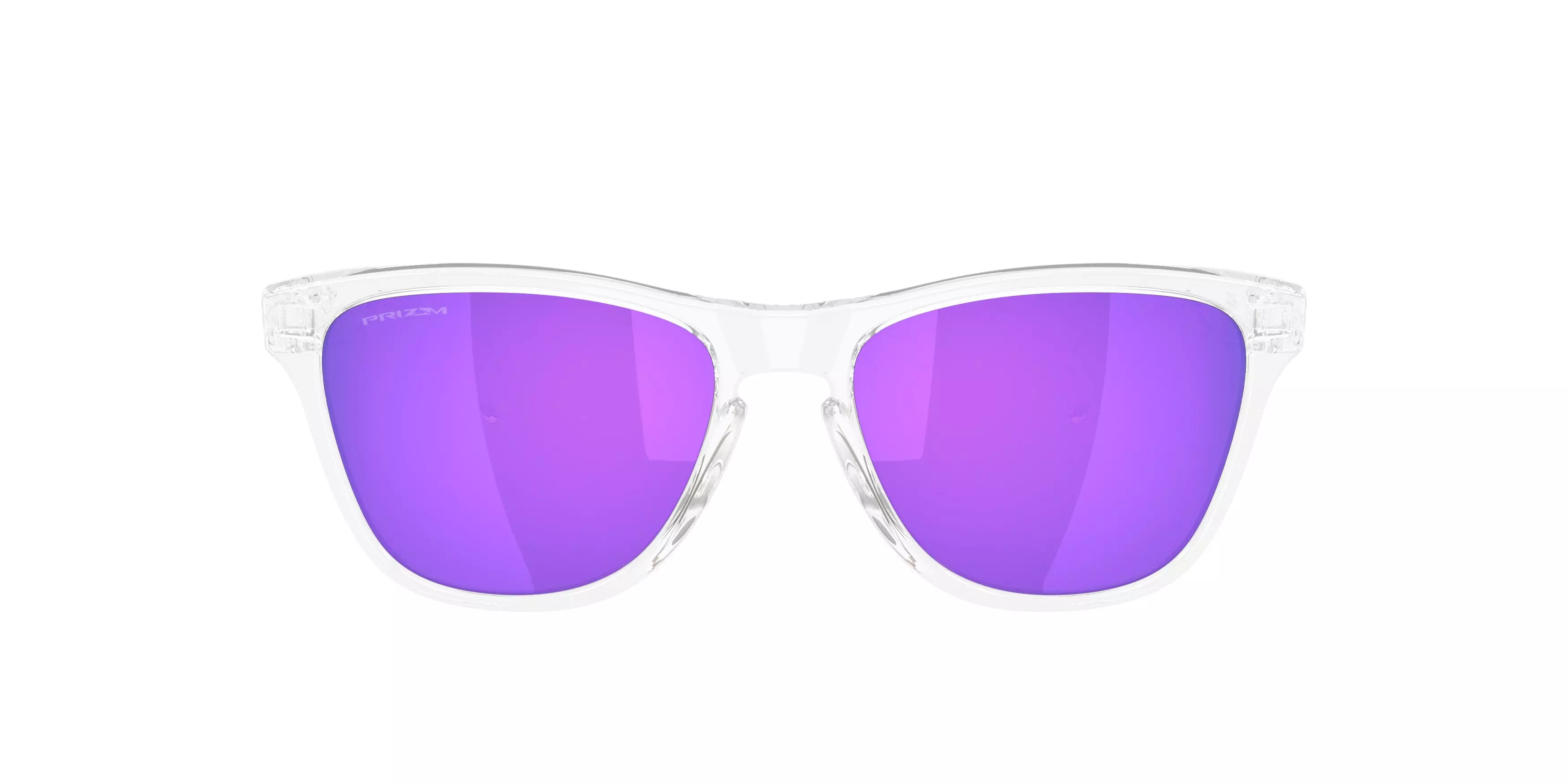 Oakley Frogskins S Prizm Violet Sunglasses - Polished Clear - CLEAR/PURPLE