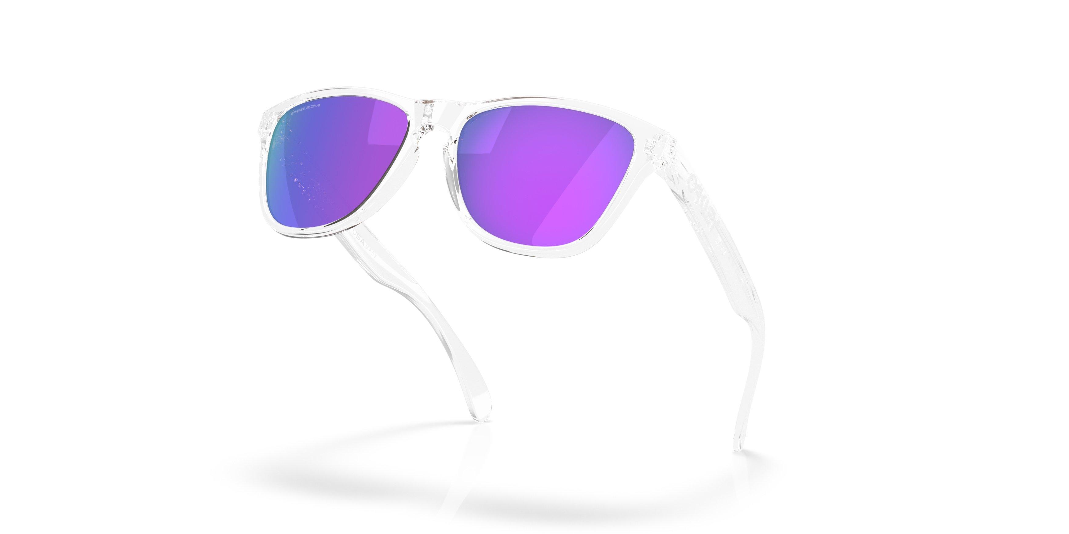 Oakley Frogskins S Prizm Violet Sunglasses - Polished Clear - CLEAR/PURPLE Thumbnail View 4