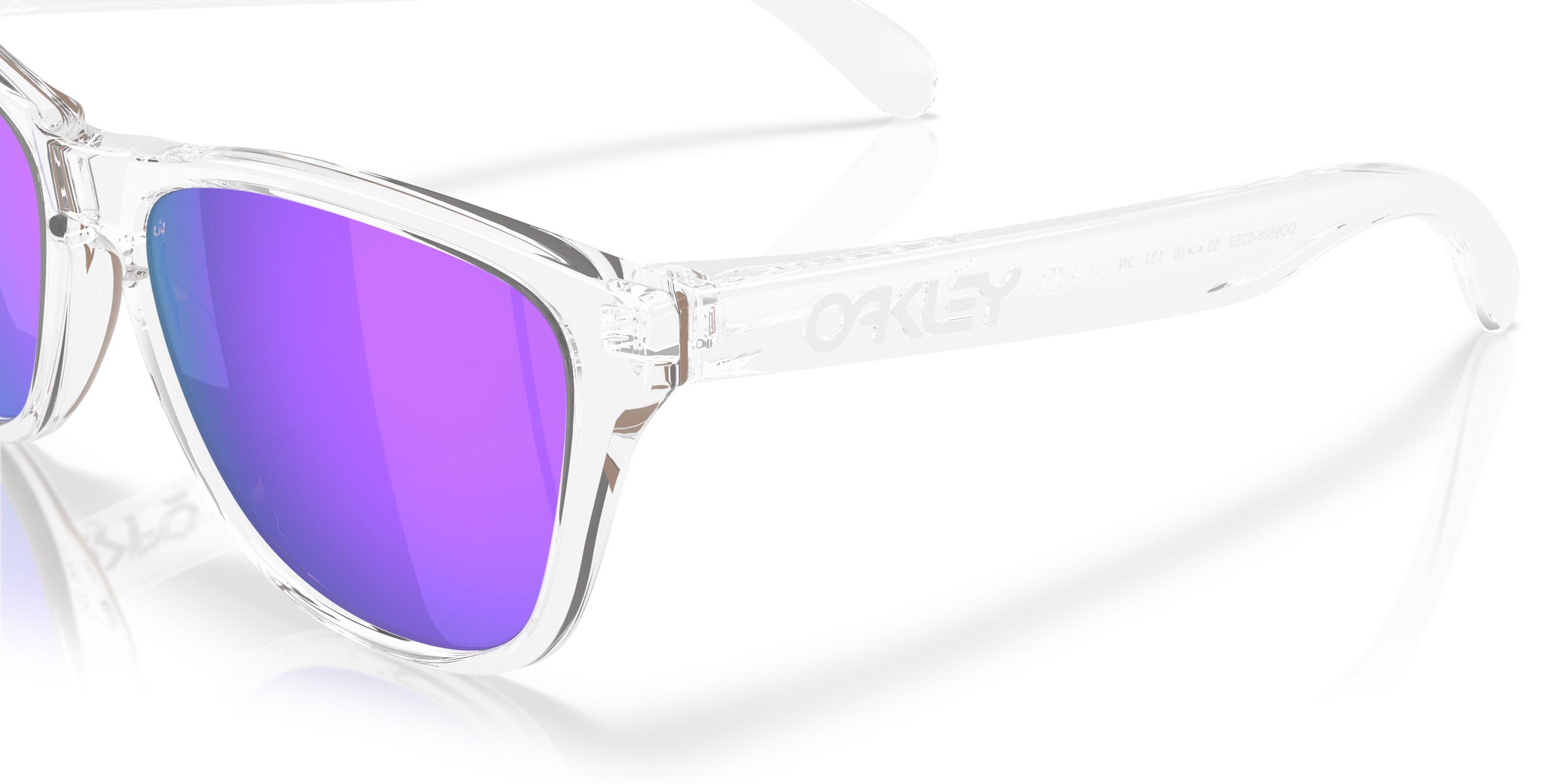 Oakley Frogskins S Prizm Violet Sunglasses - Polished Clear - CLEAR/PURPLE Thumbnail View 5