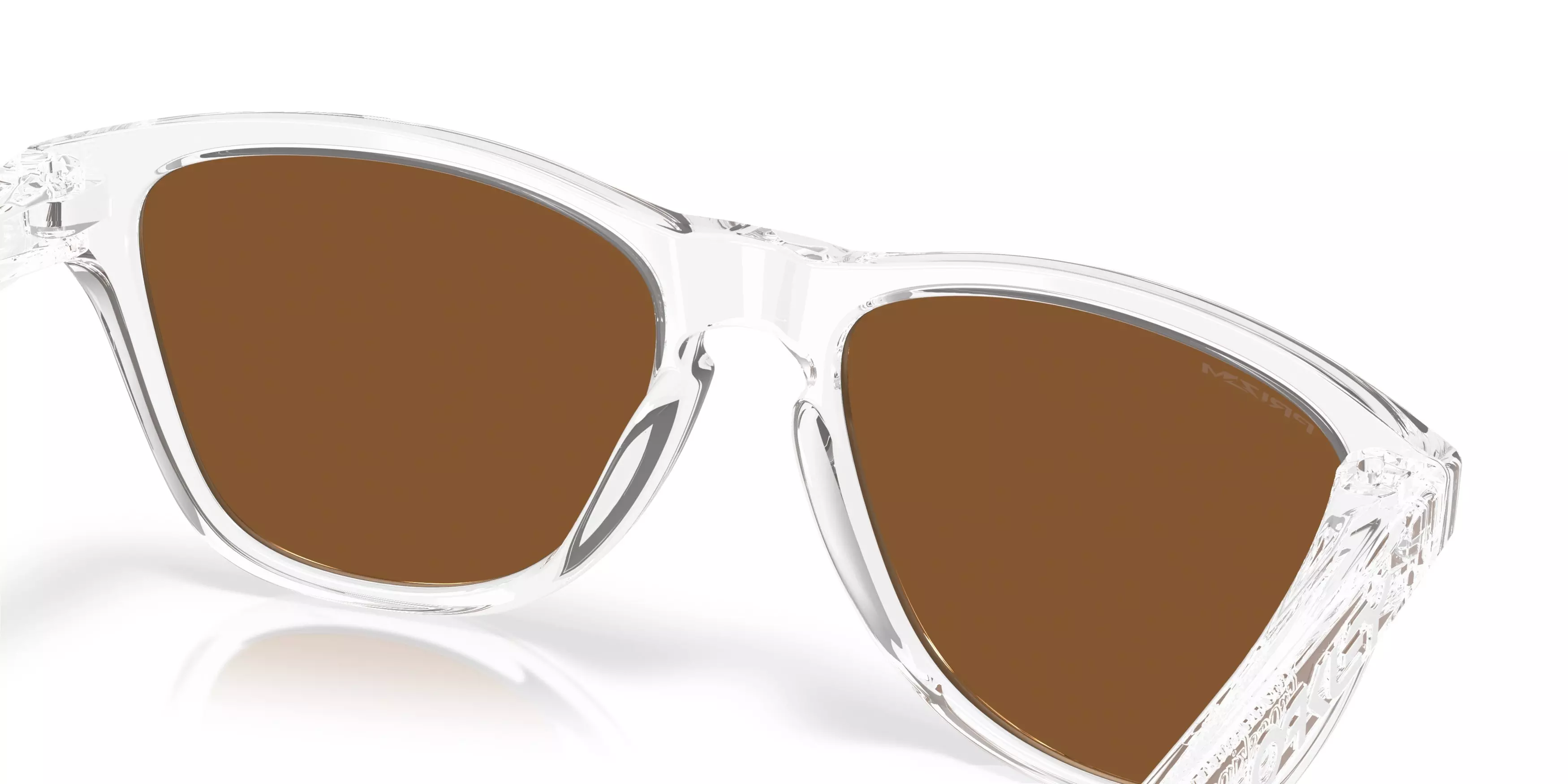 Oakley Frogskins S Prizm Violet Sunglasses - Polished Clear - CLEAR/PURPLE