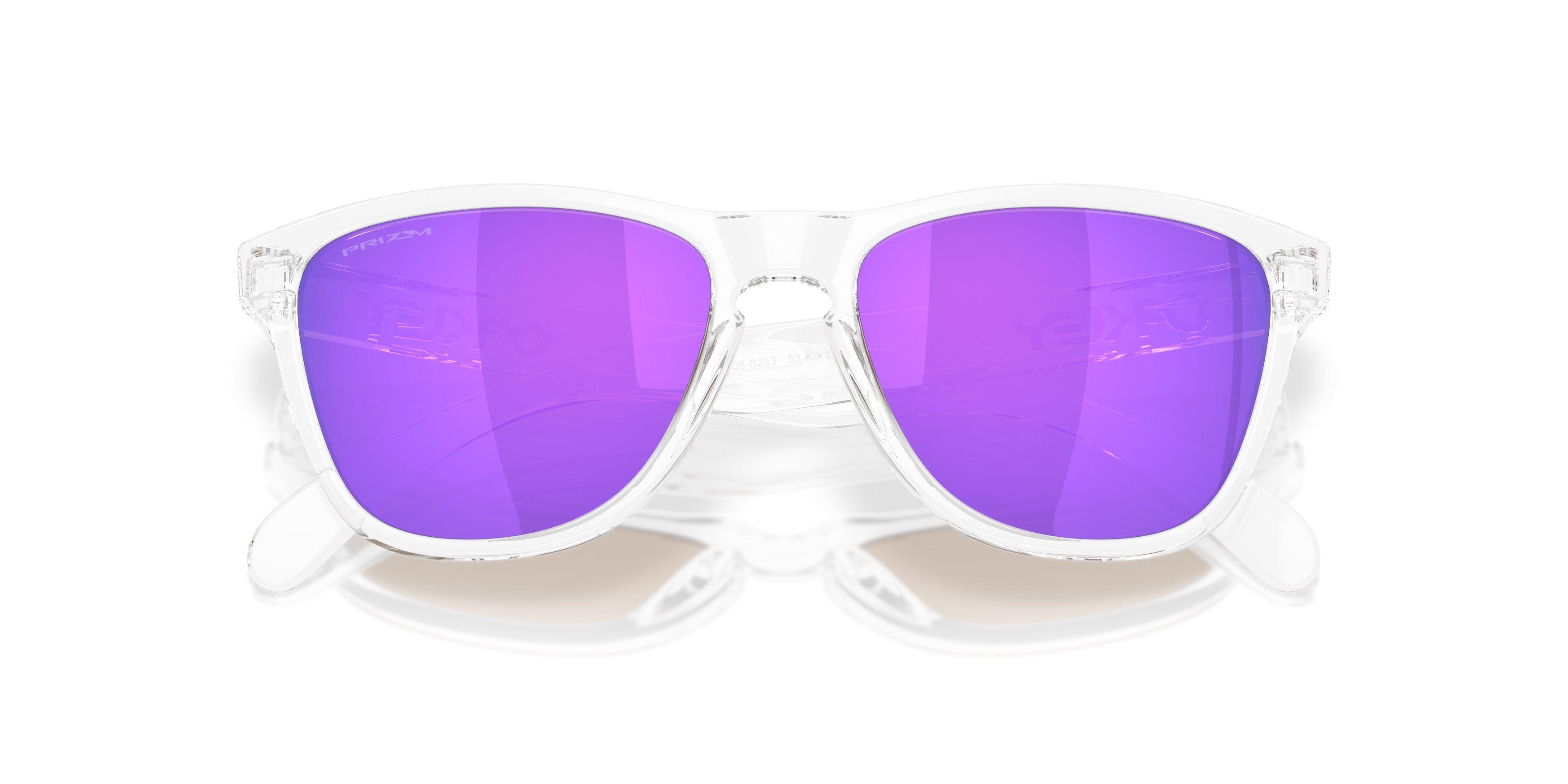 Oakley Frogskins S Prizm Violet Sunglasses - Polished Clear - CLEAR/PURPLE Thumbnail View 7