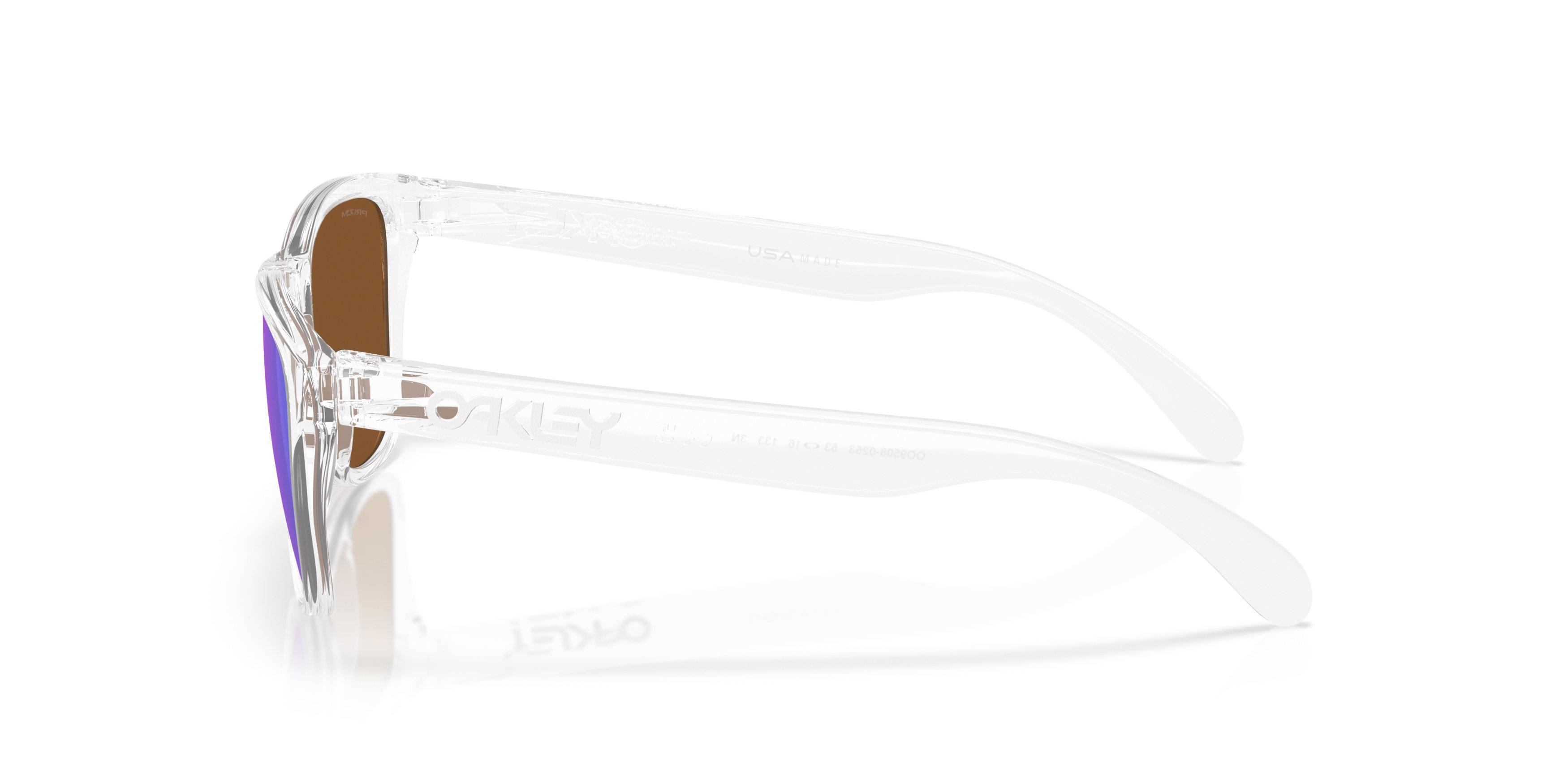 Oakley Frogskins S Prizm Violet Sunglasses - Polished Clear - CLEAR/PURPLE Thumbnail View 8