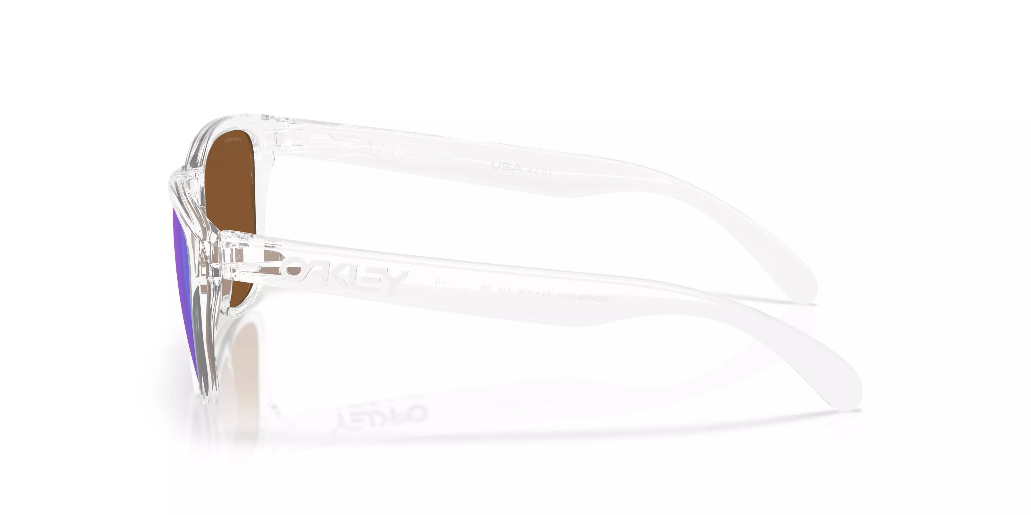 Oakley Frogskins S Prizm Violet Sunglasses - Polished Clear - CLEAR/PURPLE