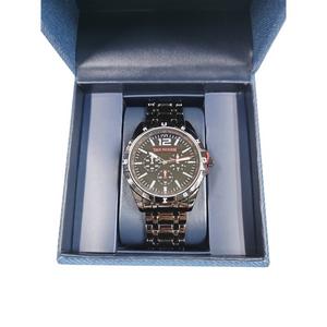 True Religion Men's Round Logo Bezel Watch - Black