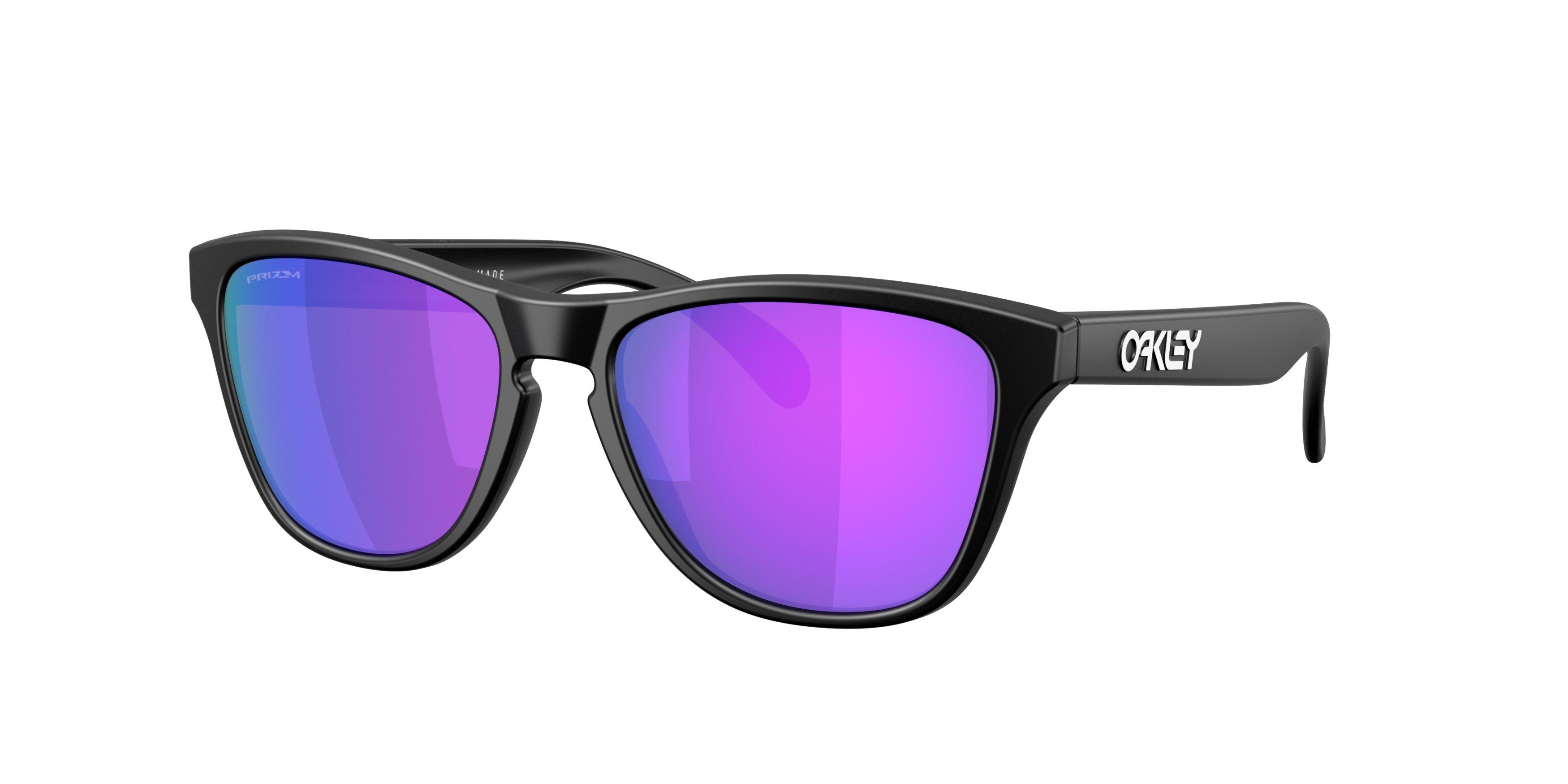 Oakley Frogskins S Prizm Violet Sunglasses - Matte Black - BLACK/VIOLET Thumbnail View 1