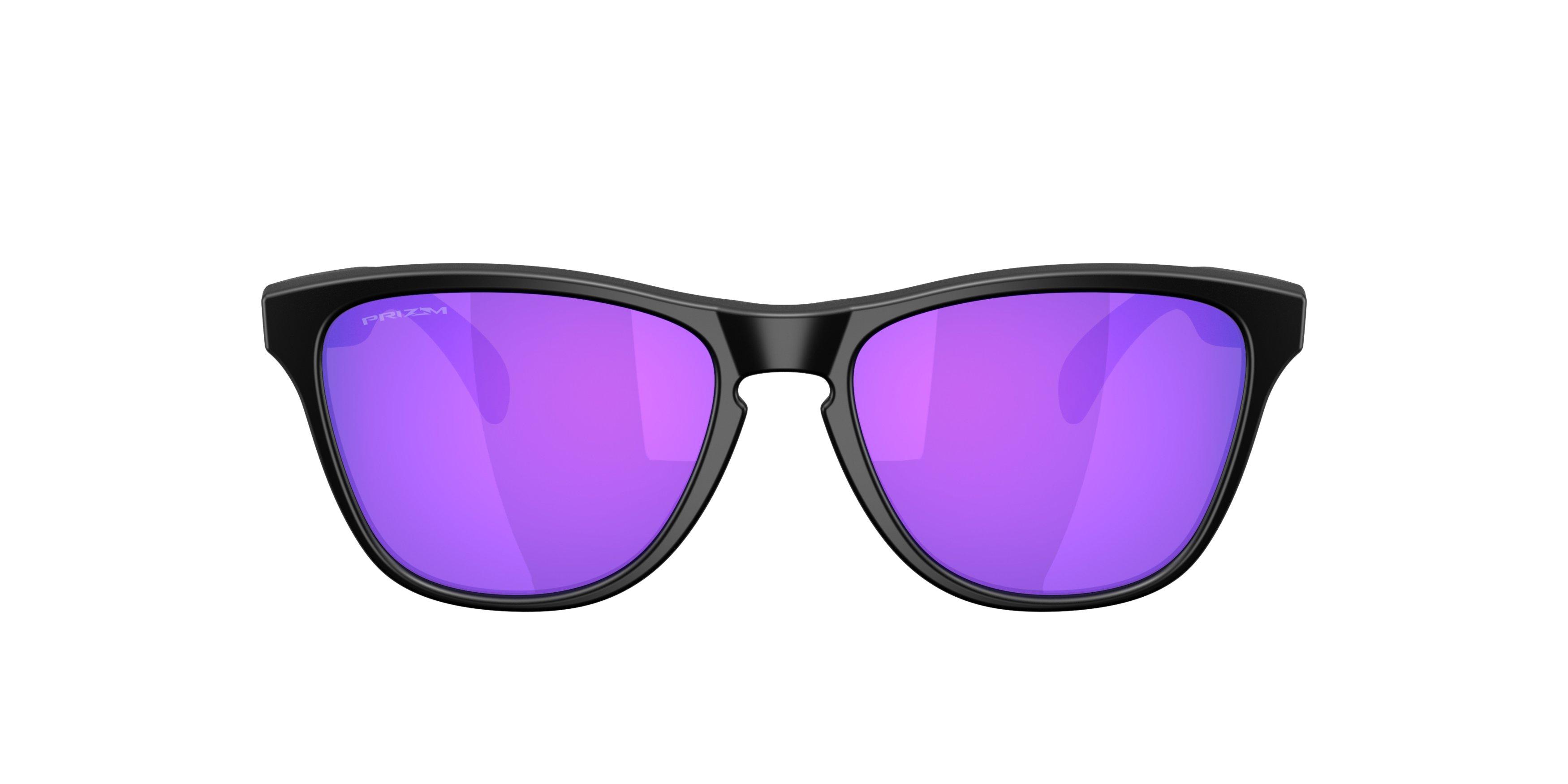 Oakley Frogskins S Prizm Violet Sunglasses - Matte Black - BLACK/VIOLET Thumbnail View 3