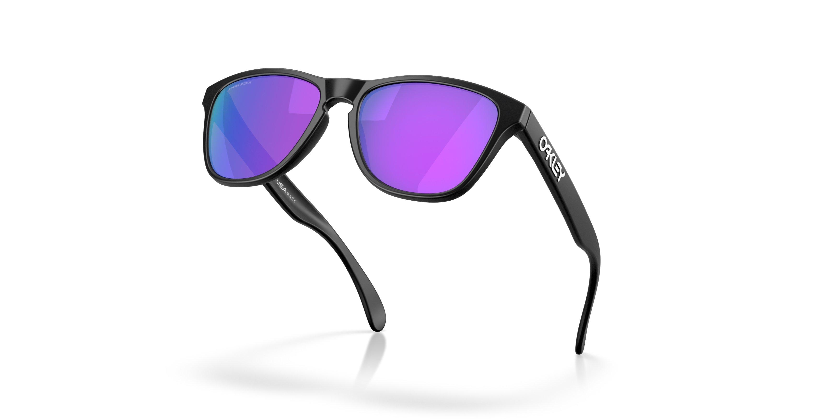 Oakley Frogskins S Prizm Violet Sunglasses - Matte Black - BLACK/VIOLET Thumbnail View 4