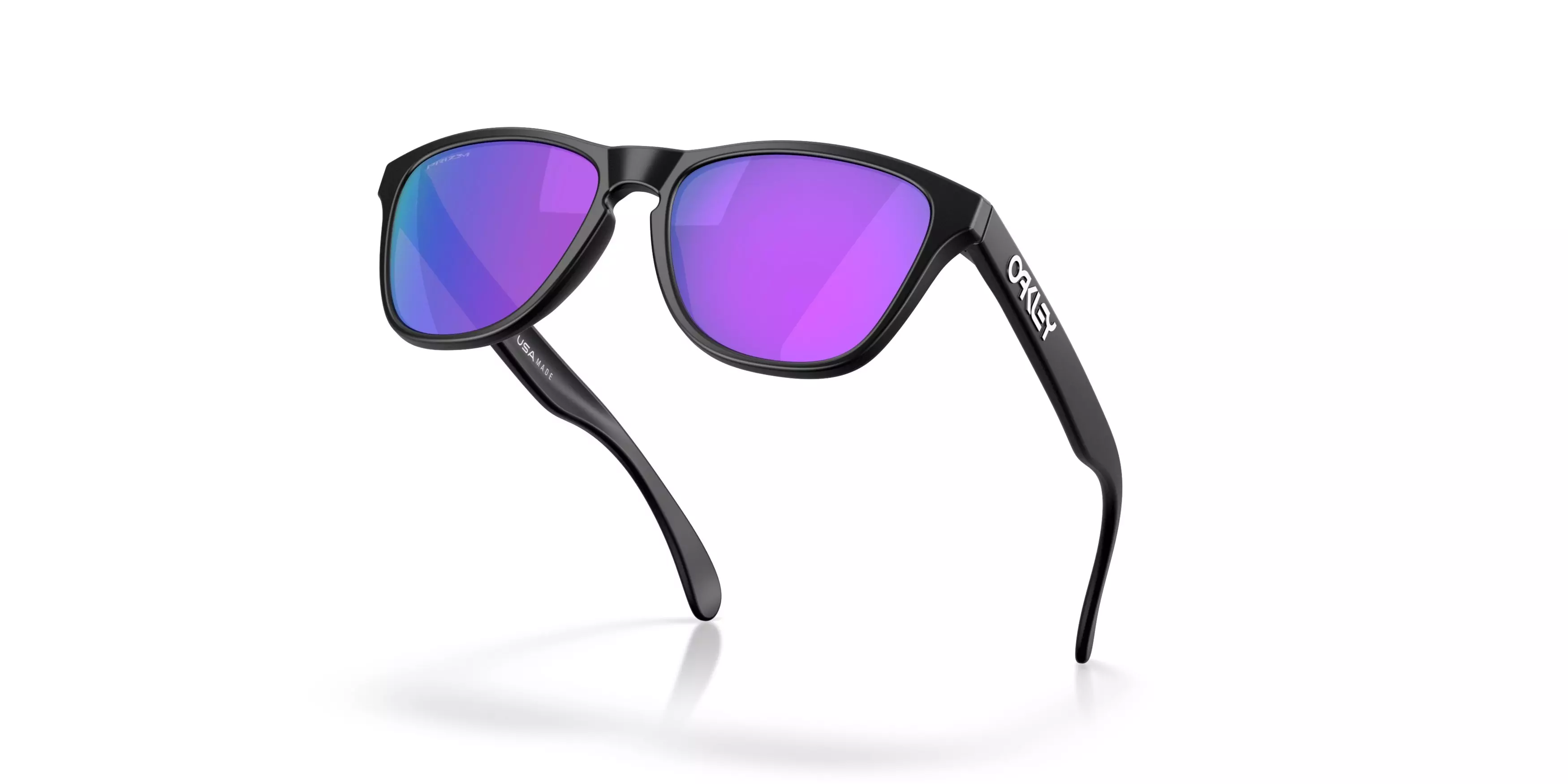 Oakley Frogskins S Prizm Violet Sunglasses - Matte Black - BLACK/VIOLET