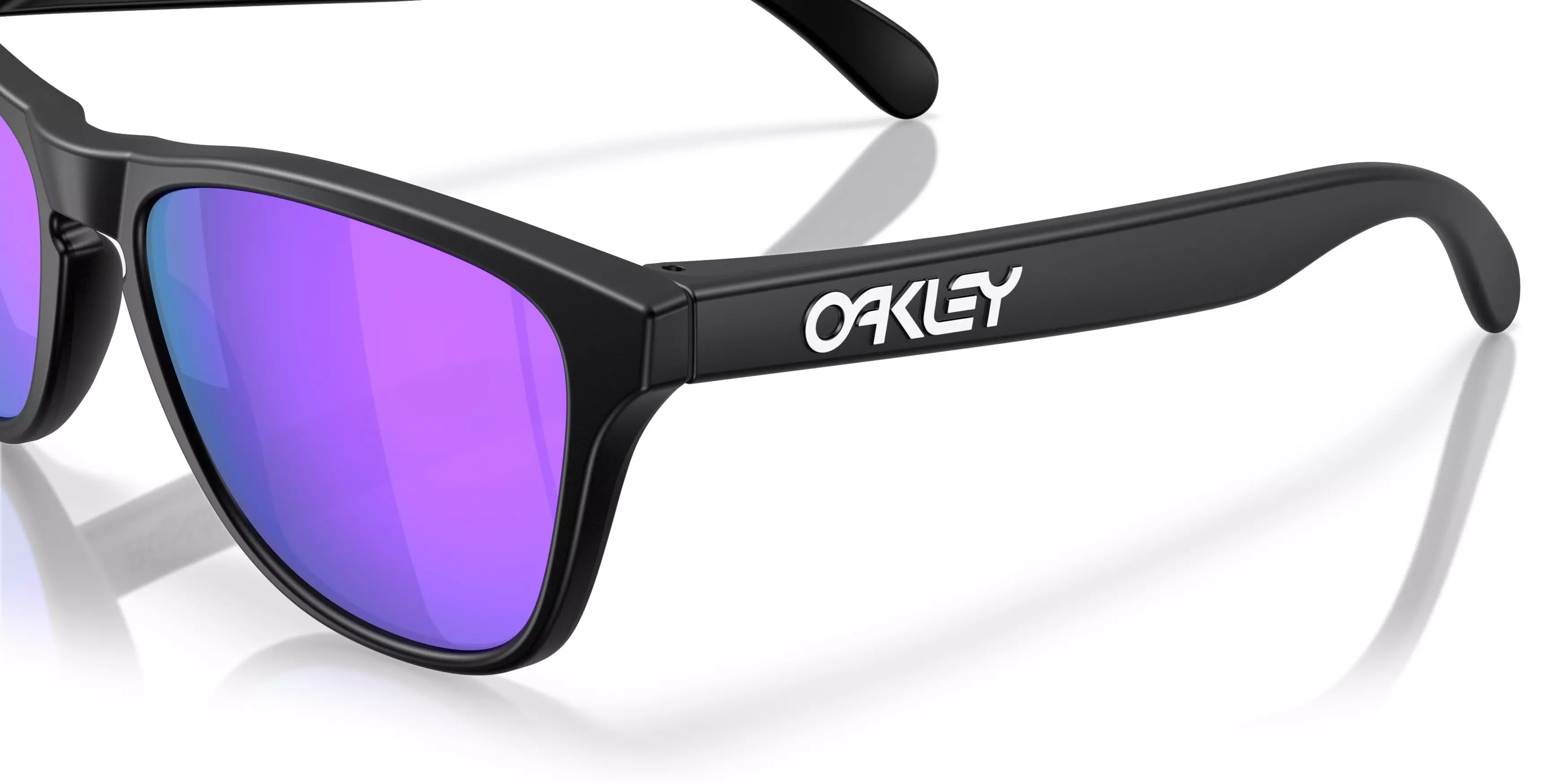 Oakley Frogskins S Prizm Violet Sunglasses - Matte Black - BLACK/VIOLET