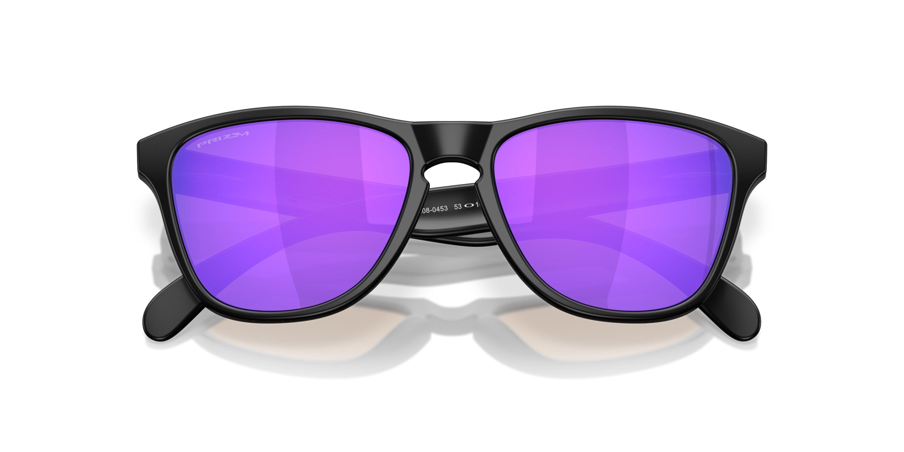 Oakley Frogskins S Prizm Violet Sunglasses - Matte Black - BLACK/VIOLET Thumbnail View 7