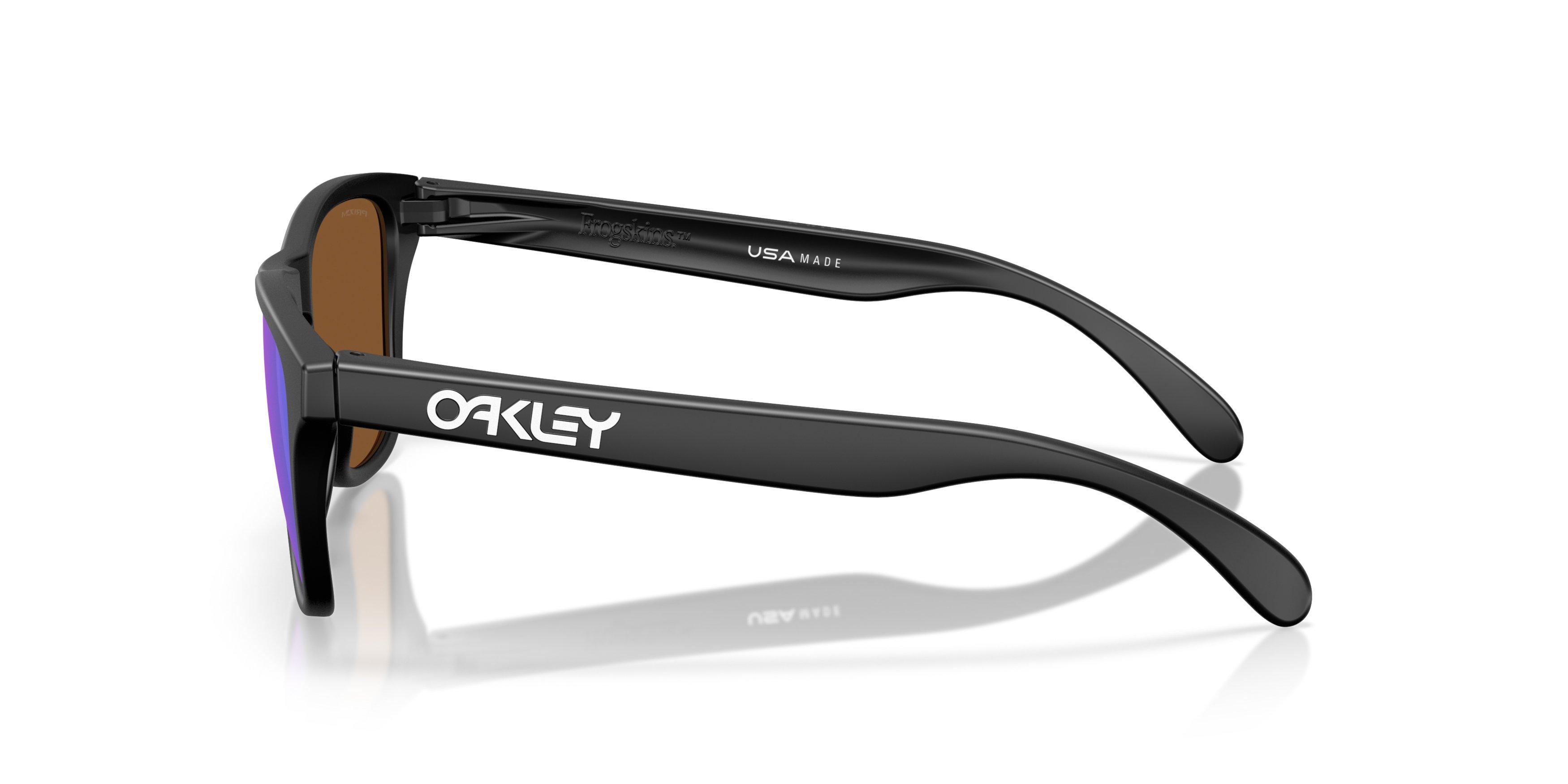 Oakley Frogskins S Prizm Violet Sunglasses - Matte Black - BLACK/VIOLET Thumbnail View 8