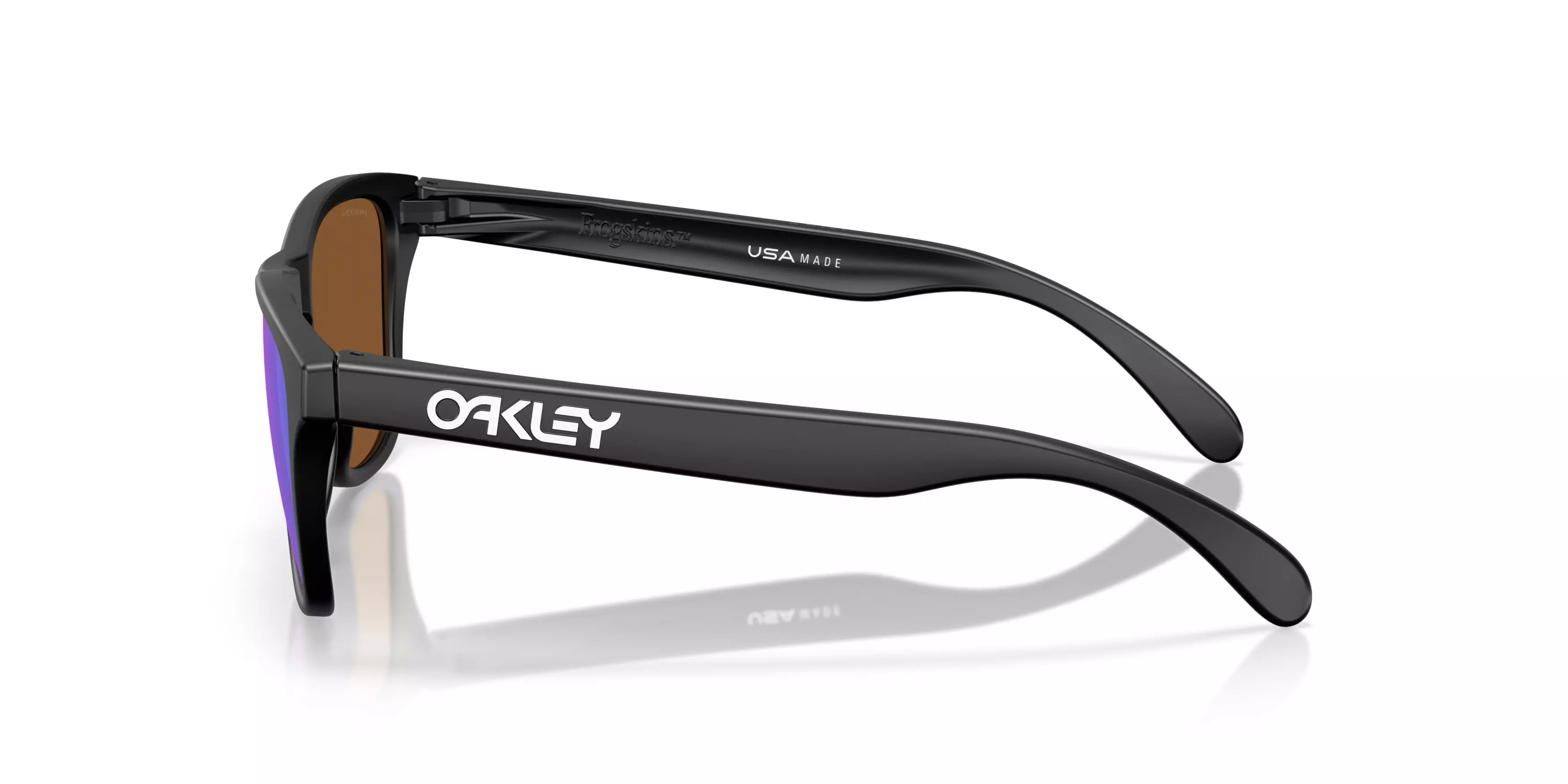 Oakley Frogskins S Prizm Violet Sunglasses - Matte Black - BLACK/VIOLET